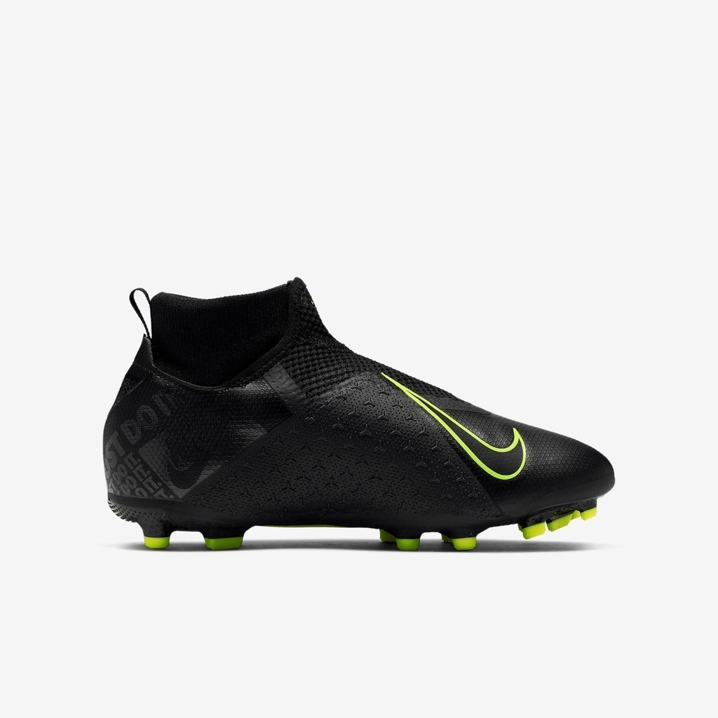 Kid's PhantomVSN Academy DF FG/MG Cleats - Black/Volt - AO3287-007-NIKE by Nike | Available at Niky's Sports