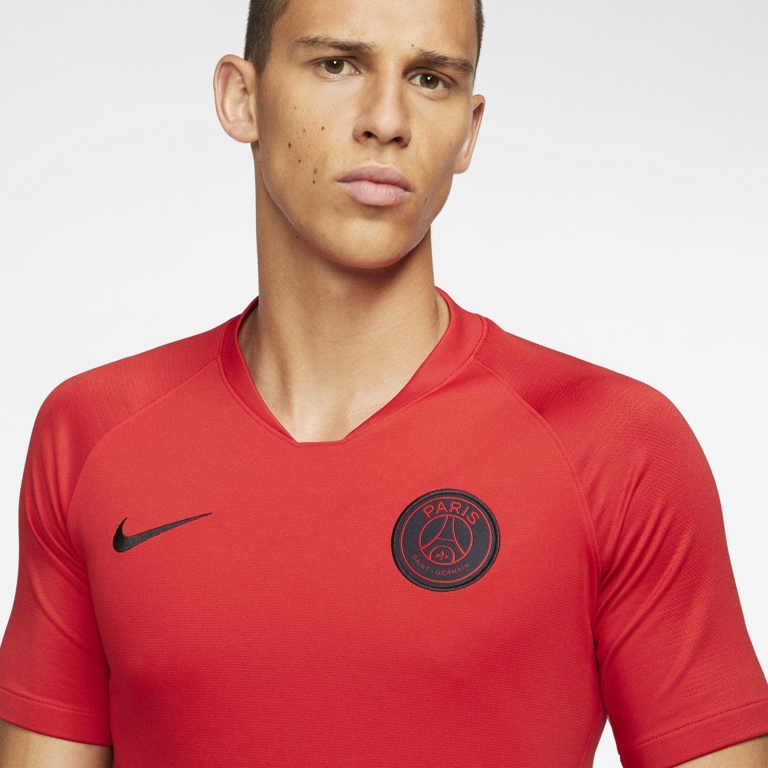 Men's Paris Saint-Germain Strike Soccer Top - University Red/Grey - AO5147-660-NIKE by Nike | Available at Niky's Sports
