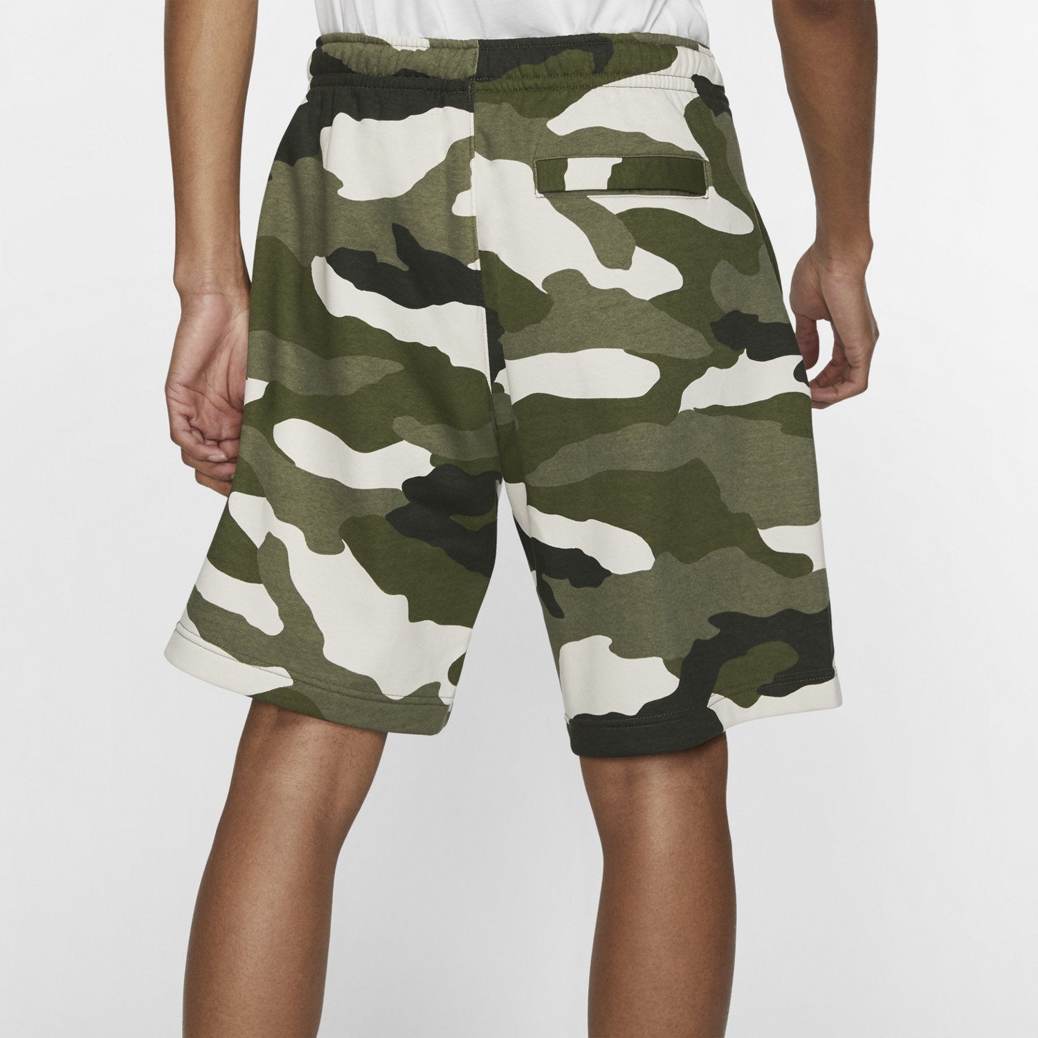 Men's Sportswear Club Fleece Shorts - Medium Olive/Medium Olive/Summit White - CJ9931-222-NIKE by Nike | Available at Niky's Sports