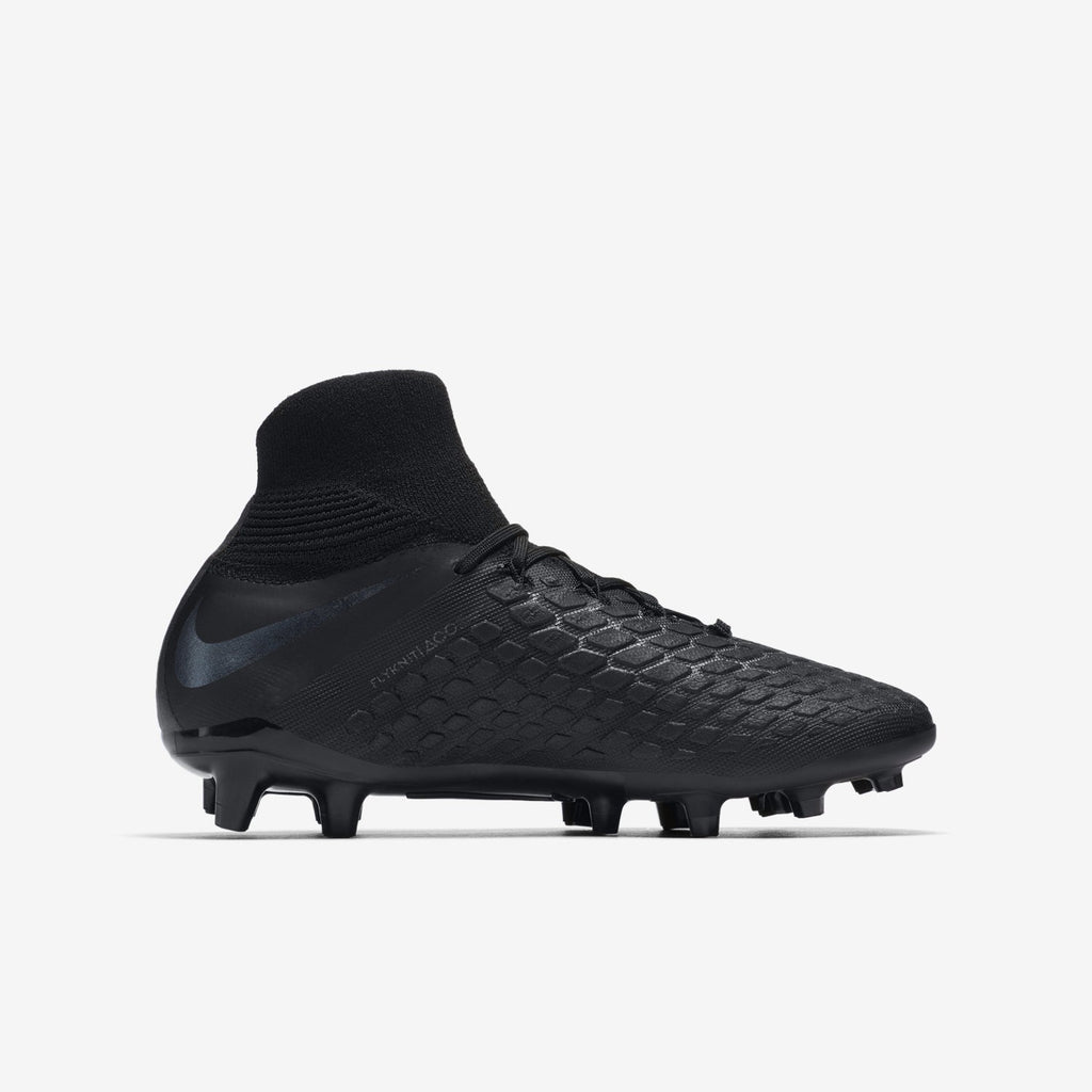 Kid's Hypervenom 3 Elite DF FG Soccer Cleats - Black/Light Crimson - AJ3791-001-NIKE by Nike | Available at Niky's Sports