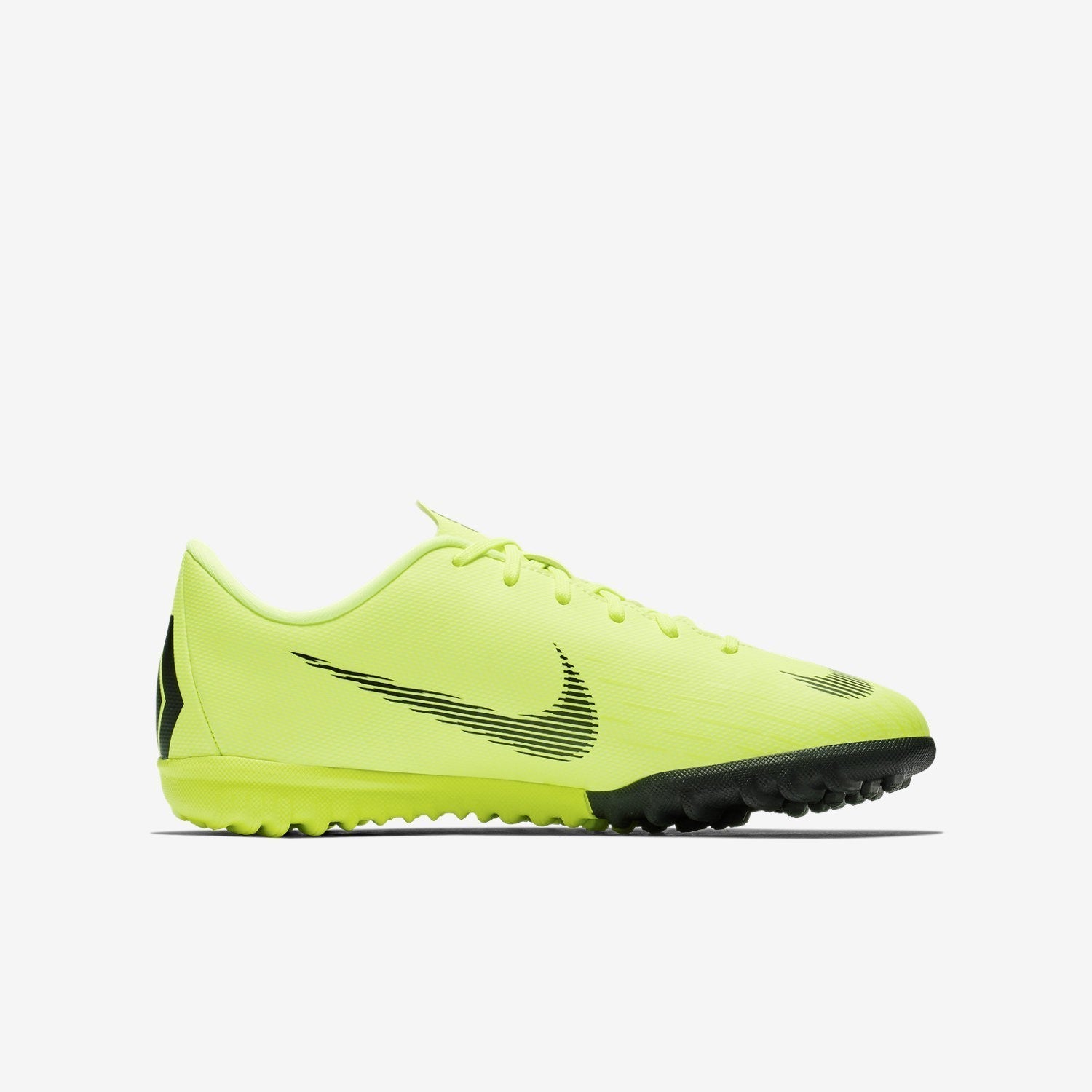 Jr. MercurialX Vapor XII Academy TF Soccer Shoes - Volt/Black - AH7342-701-NIKE by Nike | Available at Niky's Sports