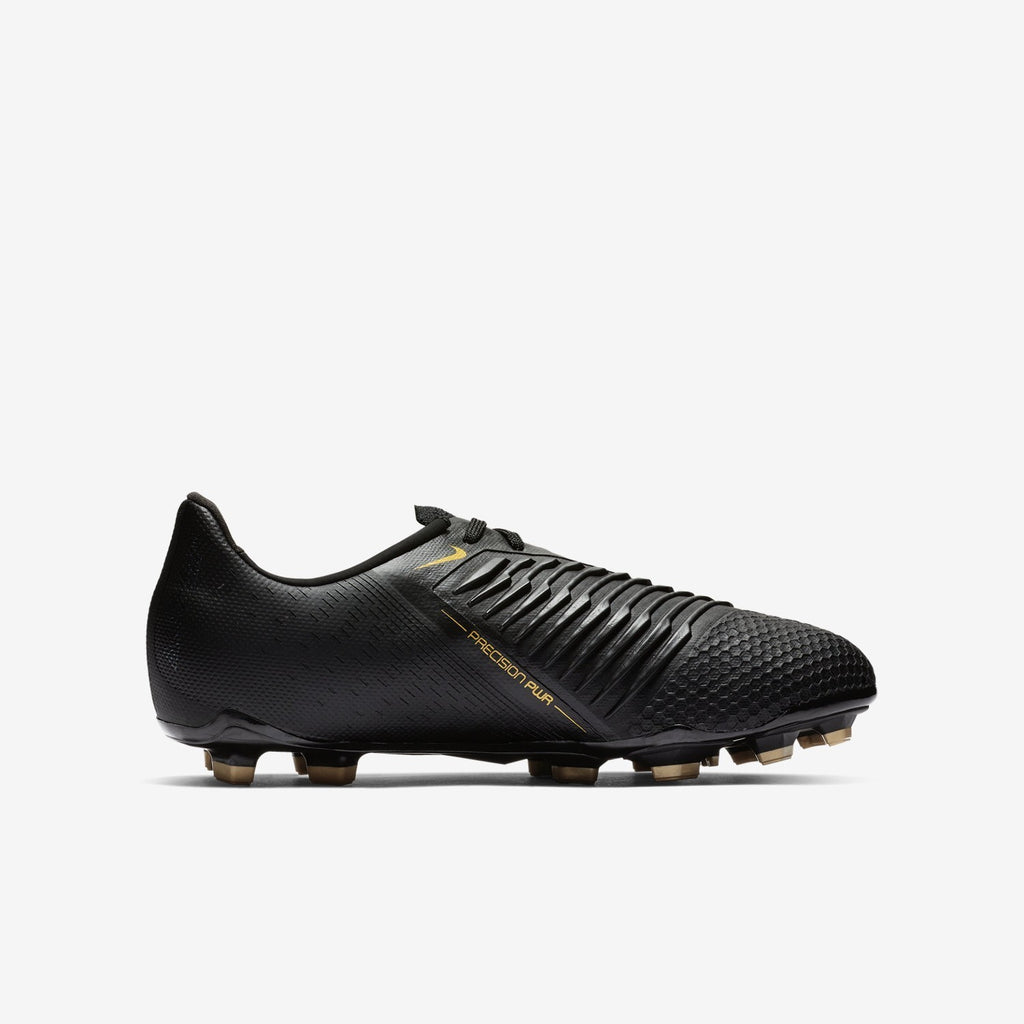 Kid's PhantomVNM Elite FG Soccer Cleats - Black/Metallic Vivid Gold - AO0401-077-NIKE by Nike | Available at Niky's Sports