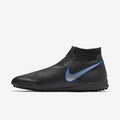 Phantom Vision Academy DF TF Soccer Shoes - Black/Metallic Silver/Racer Blue - AO3269-004-NIKE by Nike | Available at Niky's Sports