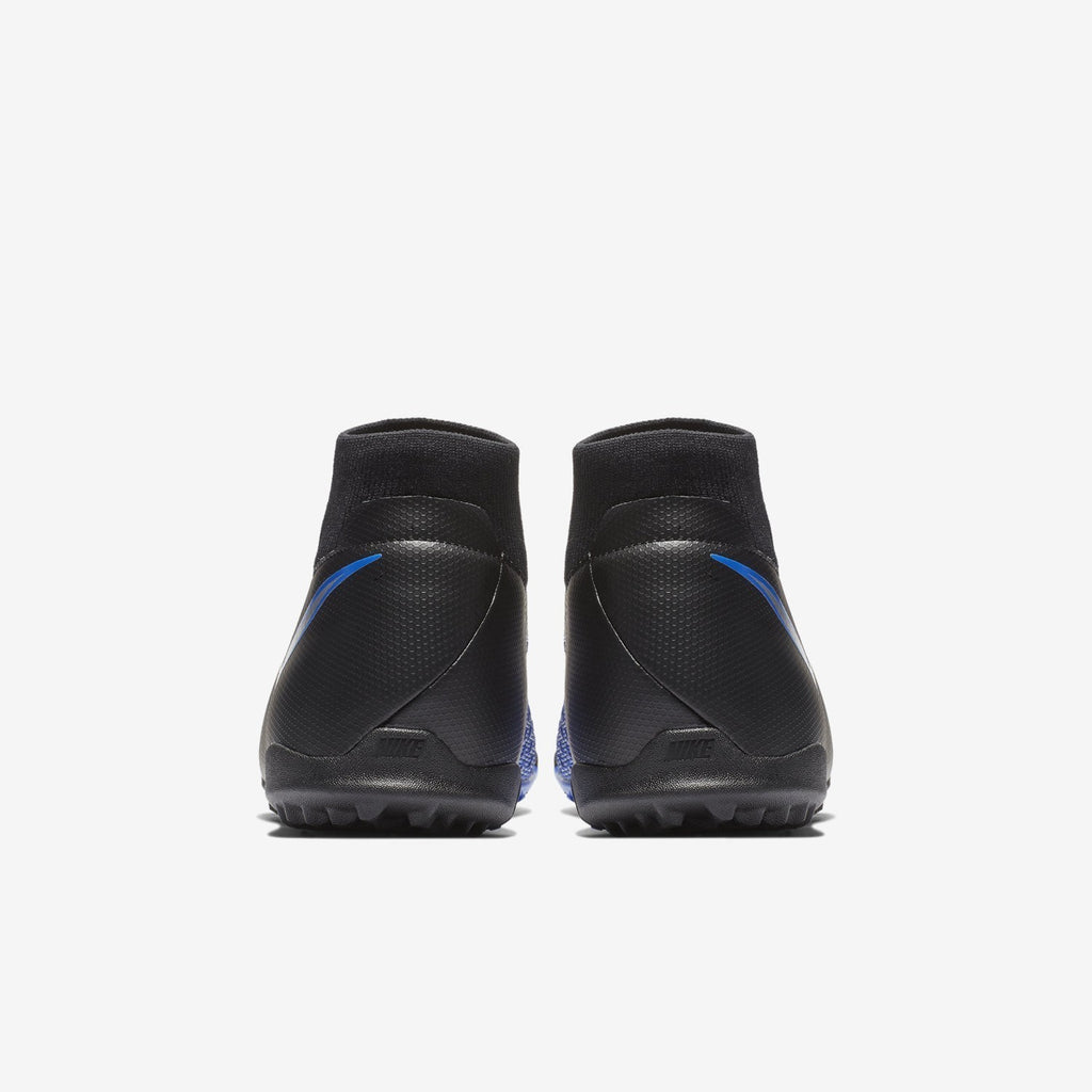 Phantom Vision Academy DF TF Soccer Shoes - Black/Metallic Silver/Racer Blue - AO3269-004-NIKE by Nike | Available at Niky's Sports