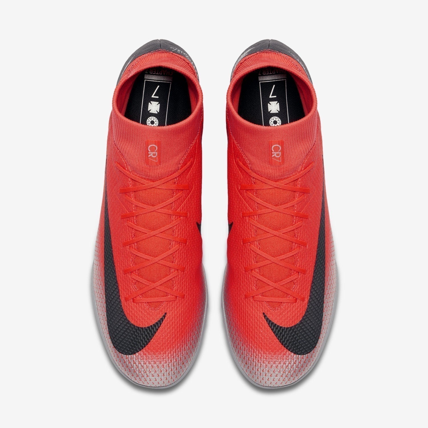 CR7 SuperflyX 6 Academy TR Soccer Cleats - Bright Crimson/Chrome/Dark Grey/Black