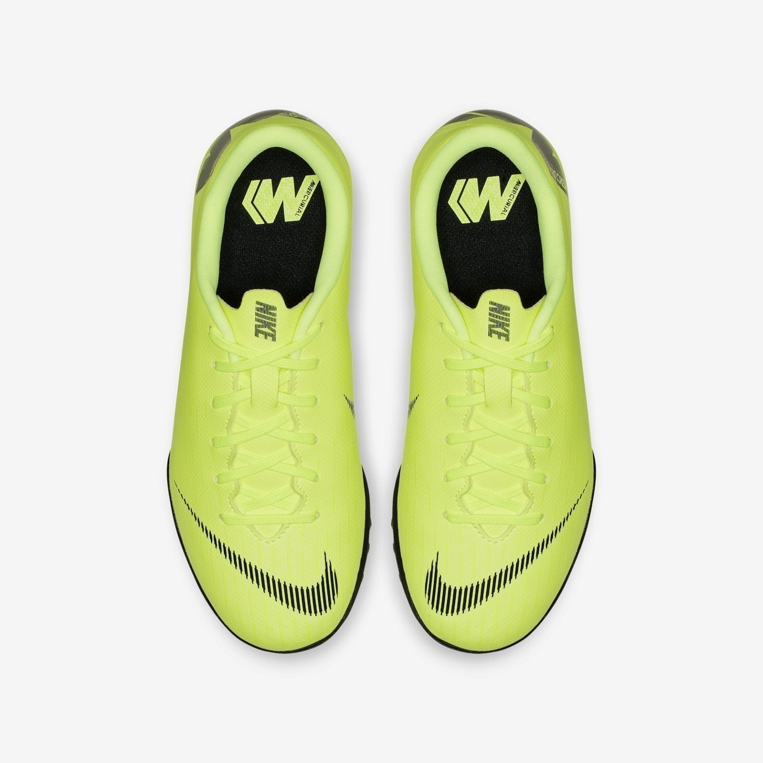 Jr. MercurialX Vapor XII Academy TF Soccer Shoes - Volt/Black - AH7342-701-NIKE by Nike | Available at Niky's Sports