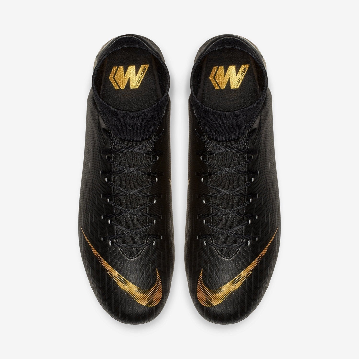 Men's Mercurial Superfly 6 Academy FG/MG Soccer Cleats - Black/Metallic Vivid Gold - AH7362-077-NIKE by Nike | Available at Niky's Sports
