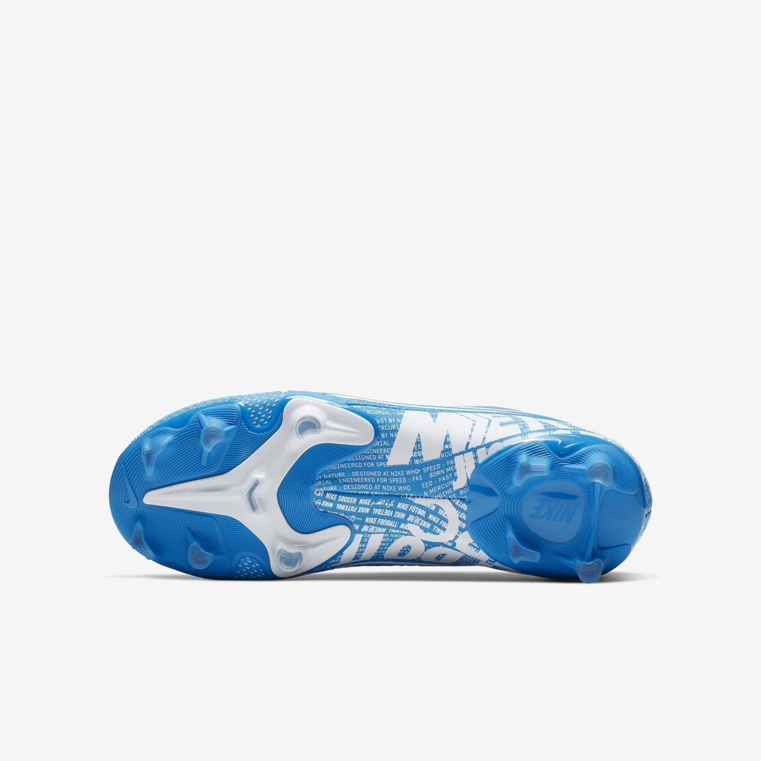 Kid's Vapor 13 Academy FG/MG Cleats - White/Obsidian - AT8123-414-NIKE by Nike | Available at Niky's Sports