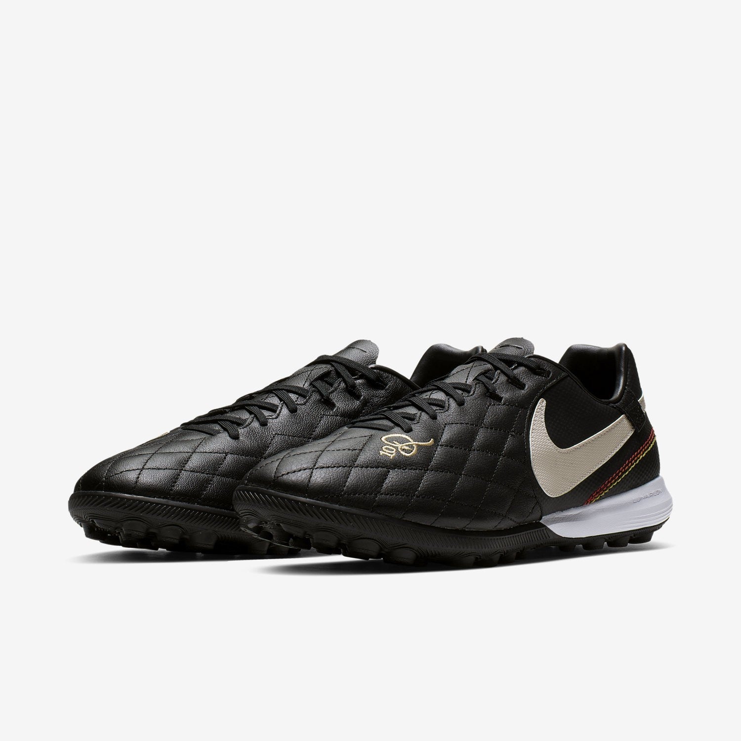 TiempoX Lunar Legend VII Pro 10R TF Shoes - Black/Metallic Gold/Gum Li