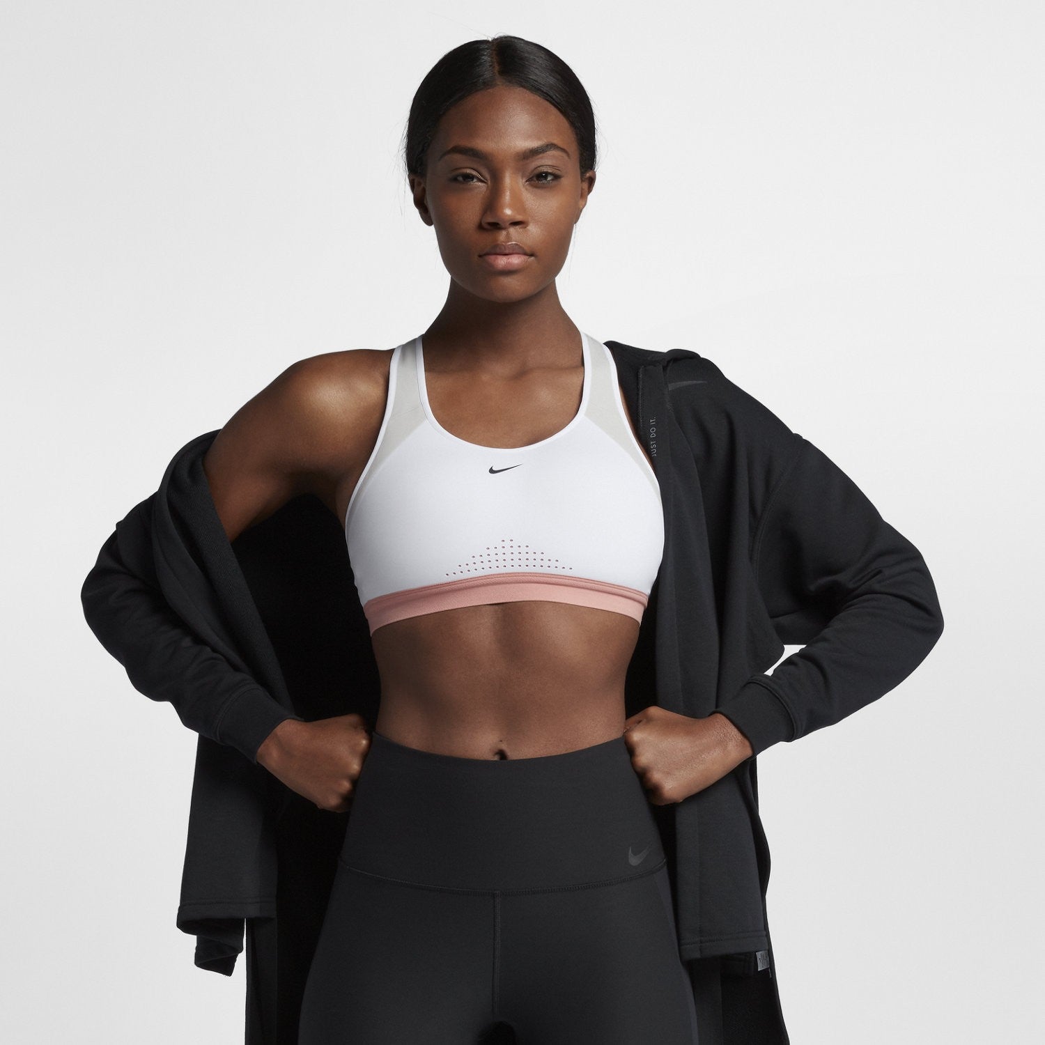 Women's Motion Adapt Sports Bra - White/Grey