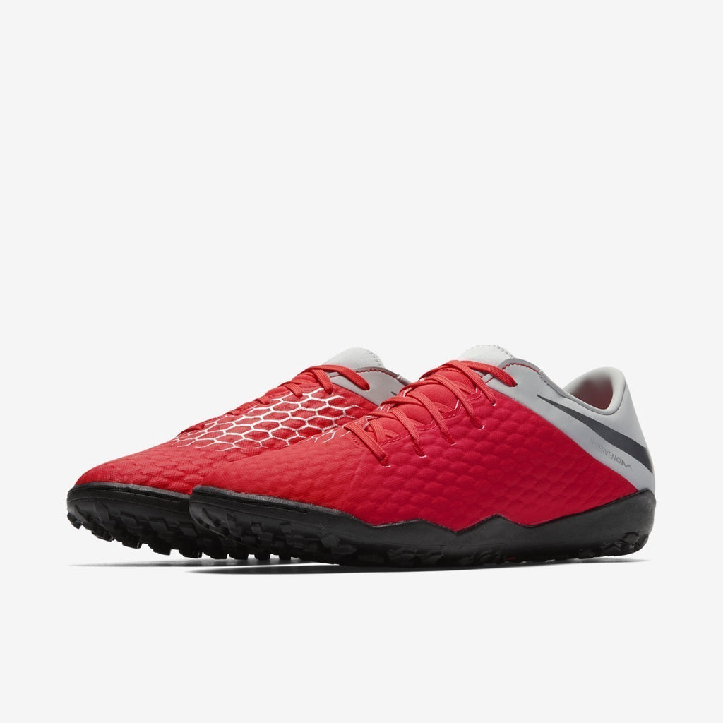 Men's Hypervenom Phantom III Academy TF - Crimson/Grey/Silver - AJ3815-600-NIKE by Nike | Available at Niky's Sports