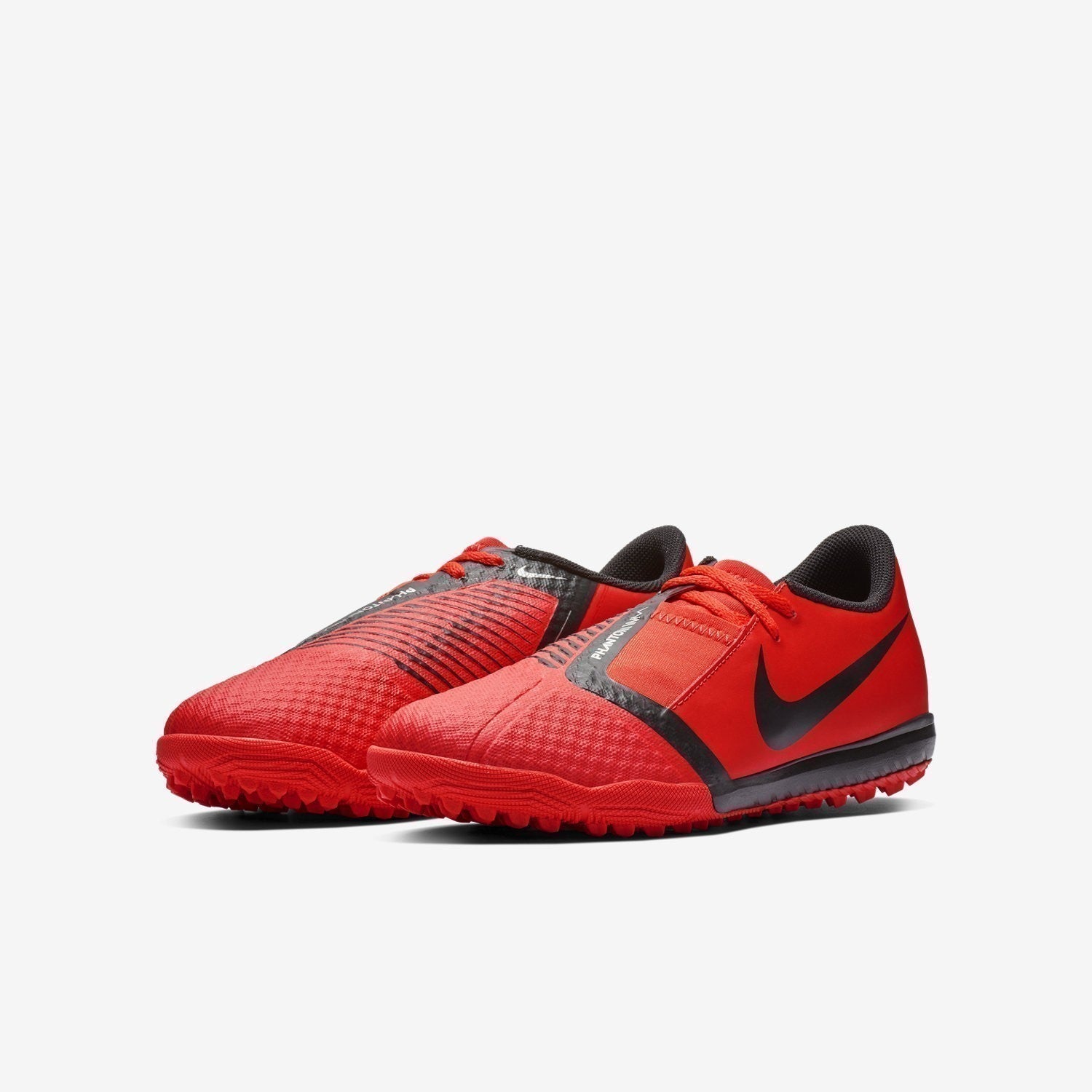 Kid's PhantomVNM Academy TF Soccer Shoes - Bright Crimson/Bright Crimson/Metallic Silver/Black