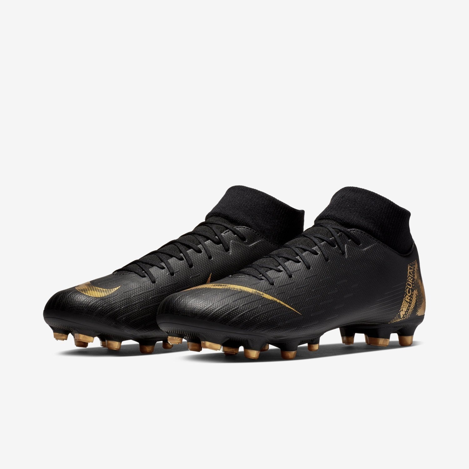 Men's Mercurial 6 Academy FG/MG Black/Metalli