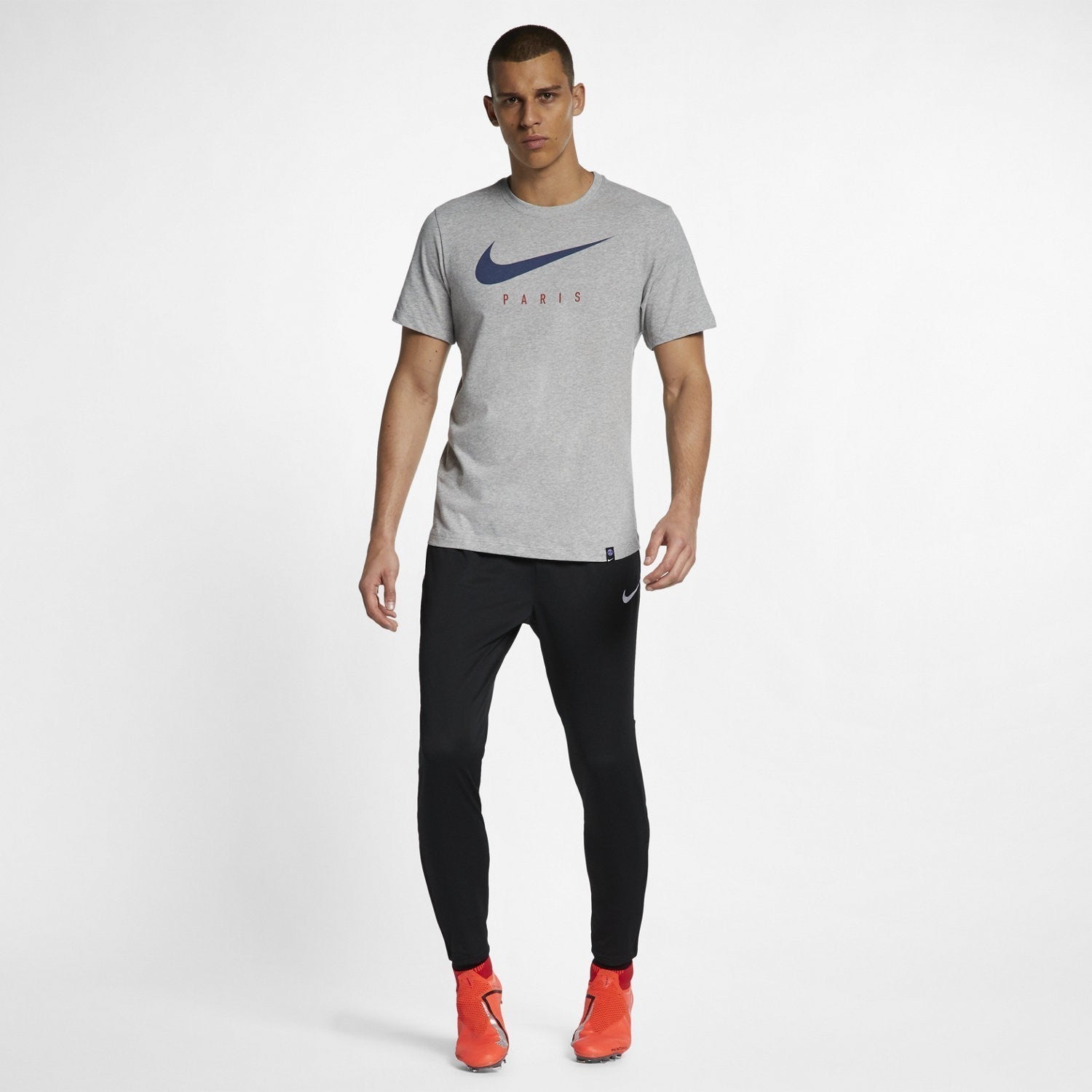 Men's Paris Saint-Germain Dri-FIT T-Shirt - Heather Grey - AQ7547-063-NIKE by Nike | Available at Niky's Sports