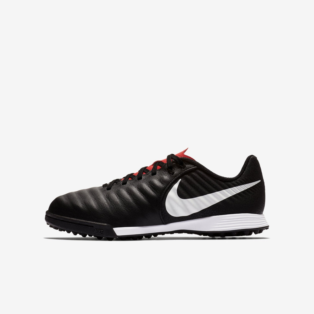 Kid&#39;s Tiempo Legend 7 Academy Turf Soccer Shoes - Black/Pure Platinum - AH7259-006-NIKE by Nike | Available at Niky&#39;s Sports