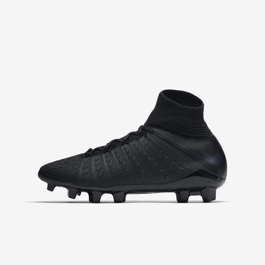 Kid's Hypervenom 3 Elite DF FG Soccer Cleats - Black/Light Crimson - AJ3791-001-NIKE by Nike | Available at Niky's Sports