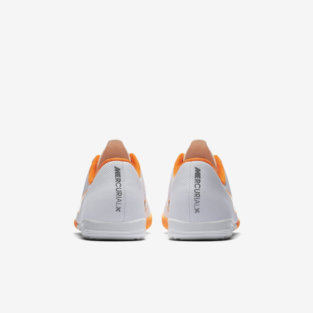 Kid's MercurialX Vapor XII Academy Indoor Soccer Shoes - White/Orange/Grey