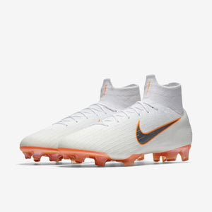 Mercurial Superfly 6 Elite Cleats - White/Total Orange/G