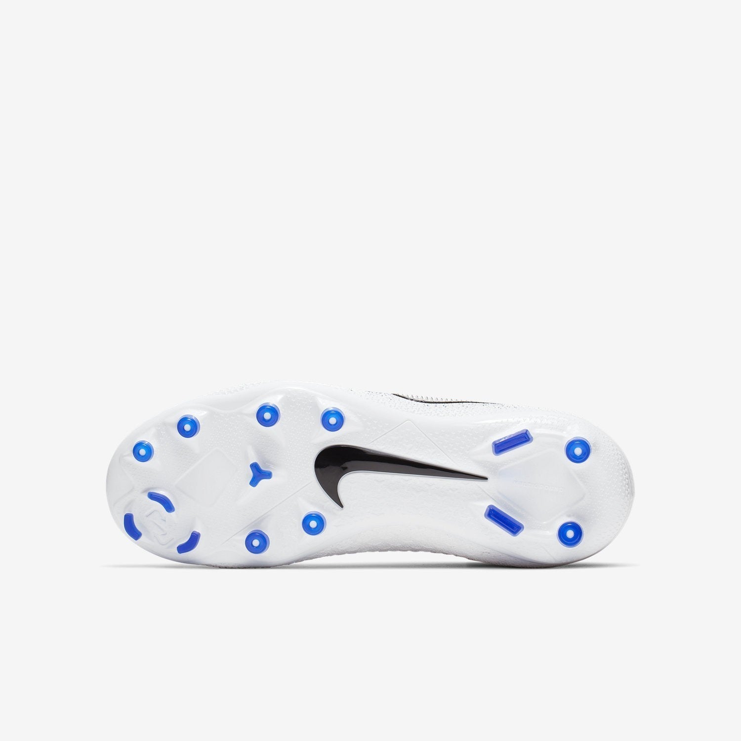 Kid's PhantomVSN Elite Dynamic Fit MG Cleats - Racer Blue/White/Chrome - AO3289-410-NIKE by Nike | Available at Niky's Sports
