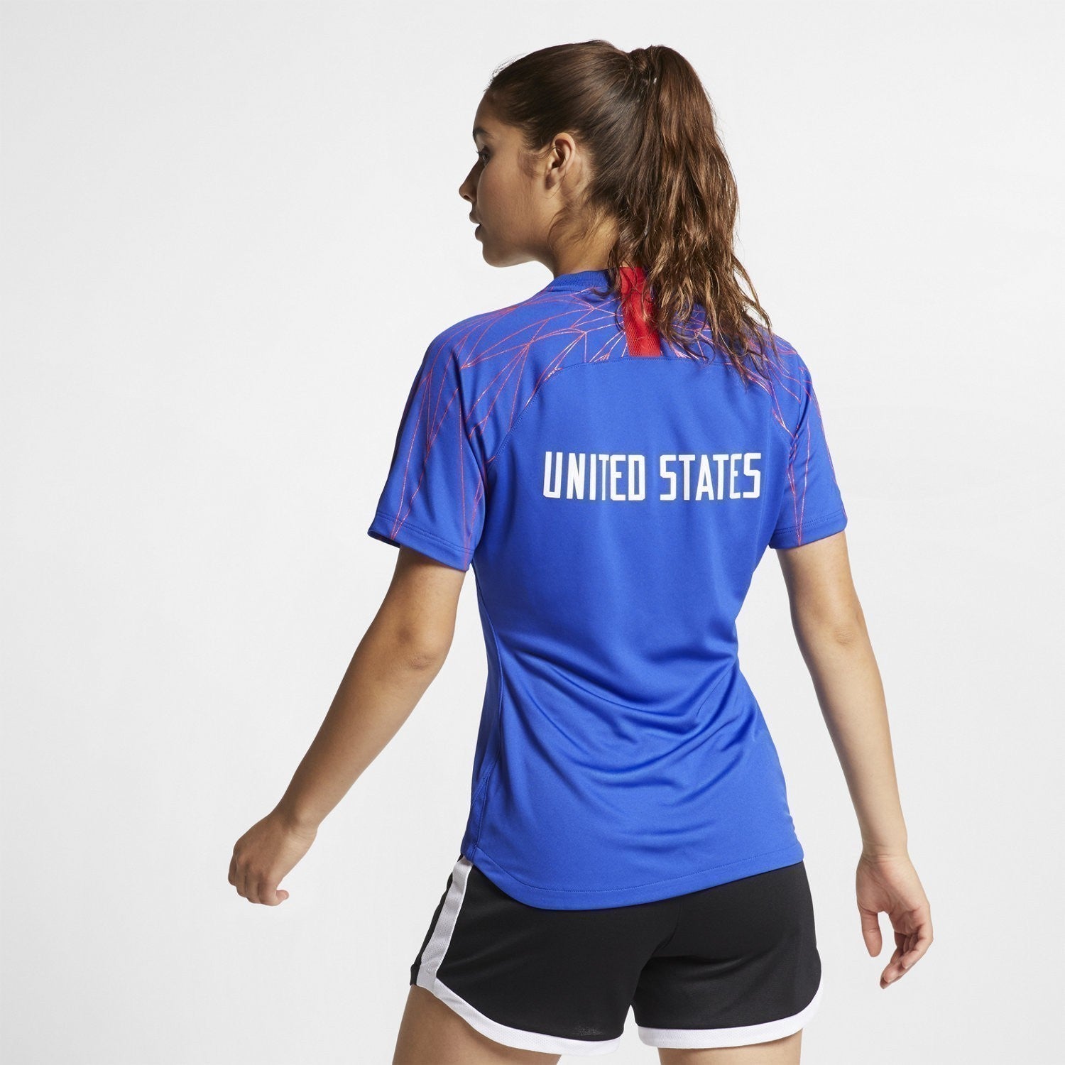 Women's USA Dri-FIT Squad Soccer Top - Bright Blue/Speed Red/White - CJ4260-443-NIKE by Nike | Available at Niky's Sports