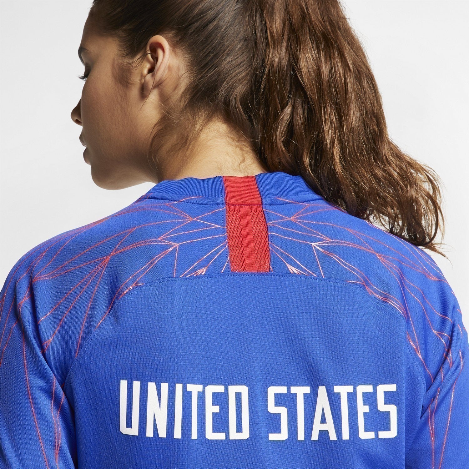 Women's USA Dri-FIT Squad Soccer Top - Bright Blue/Speed Red/White - CJ4260-443-NIKE by Nike | Available at Niky's Sports