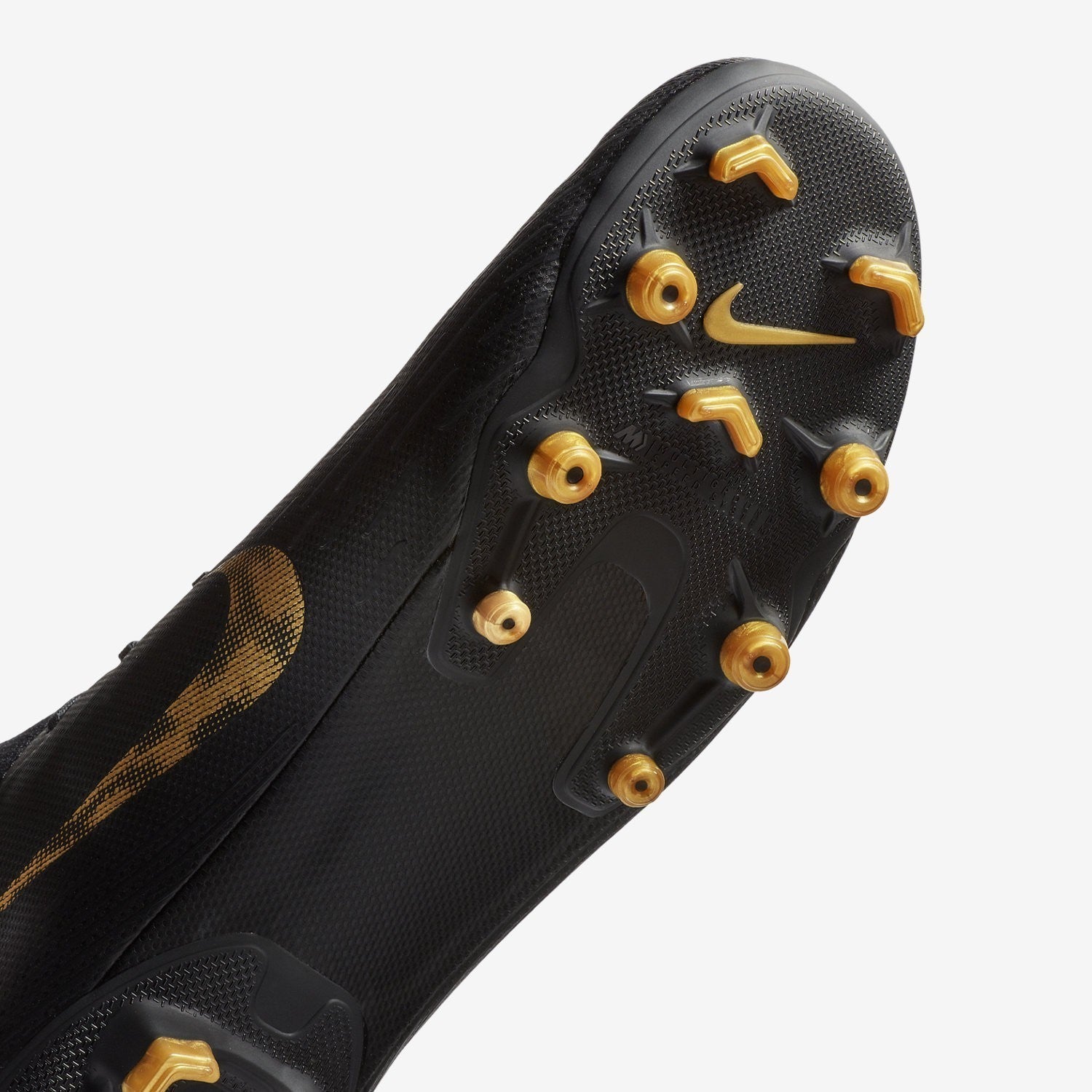 Men's Mercurial Superfly 6 Academy FG/MG Soccer Cleats - Black/Metallic Vivid Gold - AH7362-077-NIKE by Nike | Available at Niky's Sports