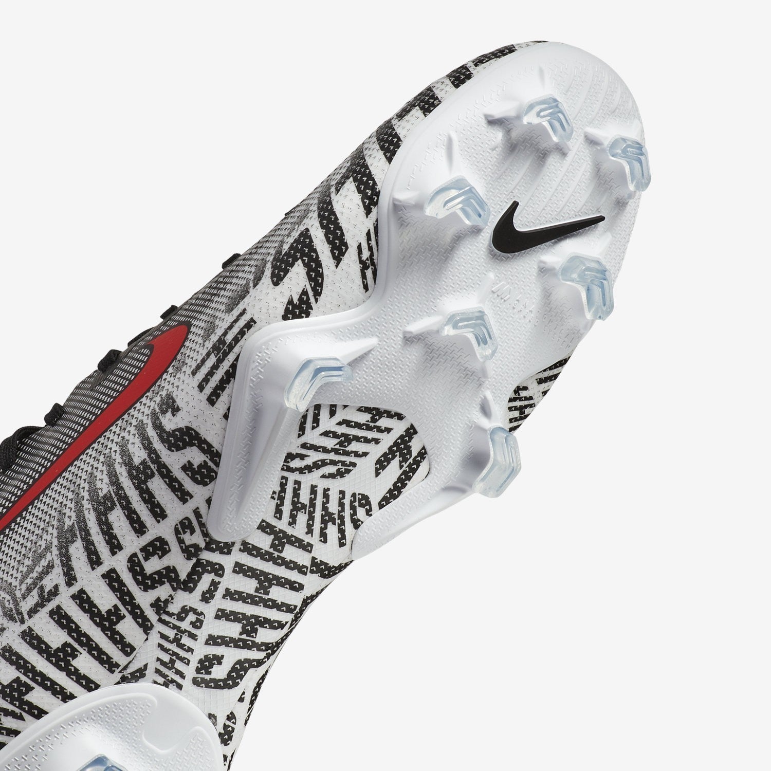Kid's Neymar Jr. Mercurial Vapor 12 Elite FG Soccer Cleats - White/Black/Challenge Red - AV4792-170-NIKE by Nike | Available at Niky's Sports