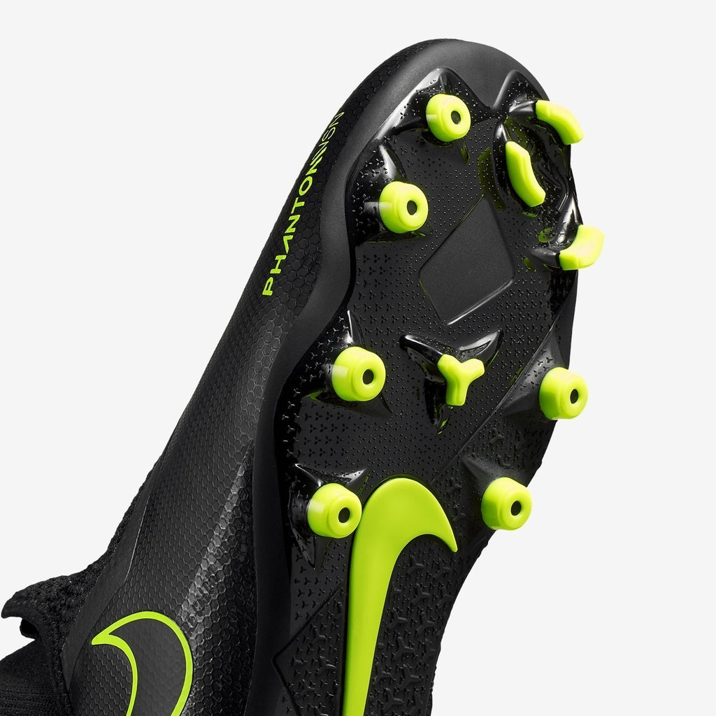 Kid's PhantomVSN Academy DF FG/MG Cleats - Black/Volt - AO3287-007-NIKE by Nike | Available at Niky's Sports