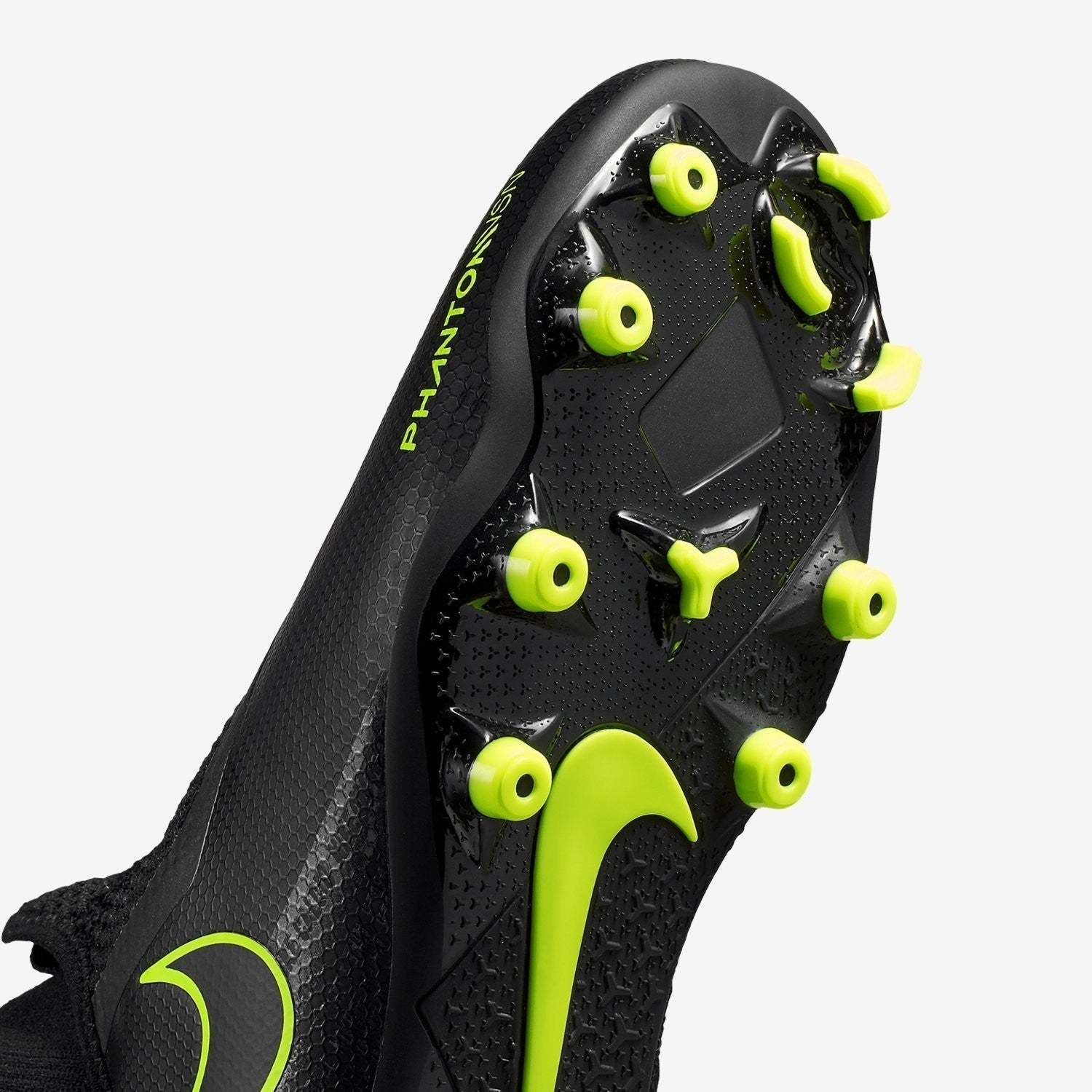 Kid's PhantomVSN Academy DF FG/MG Cleats - Black/Volt - AO3287-007-NIKE by Nike | Available at Niky's Sports