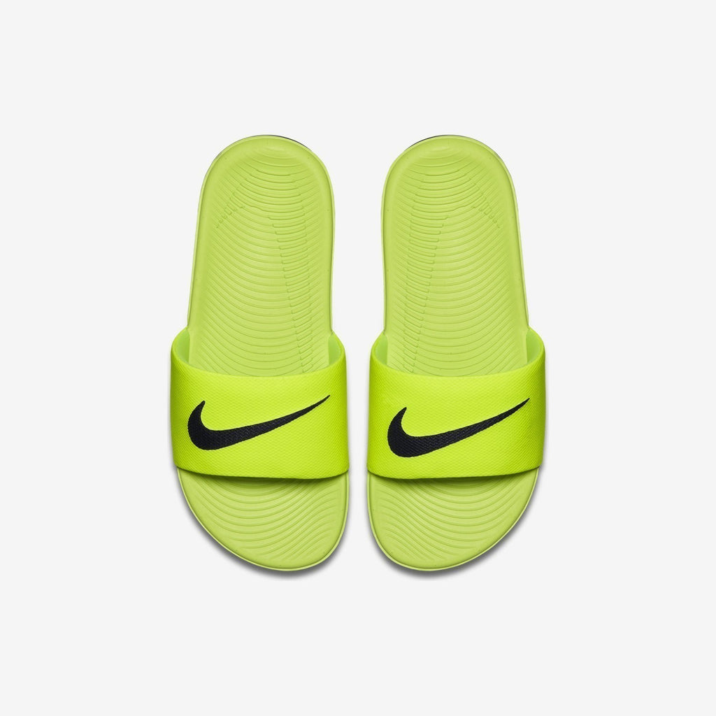 Nike Kid's Kawa Slide Slides Volt/Black - 819352-700-NIKE by Nike | Available at Niky's Sports