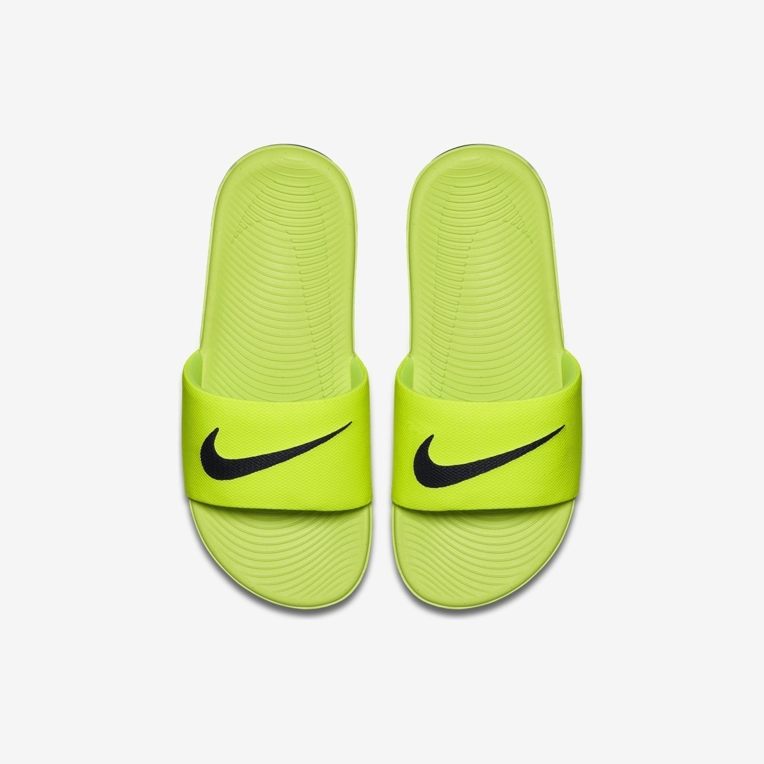 Nike Kawa Kids Slide Sandals Boy s Size 7 Volt Black