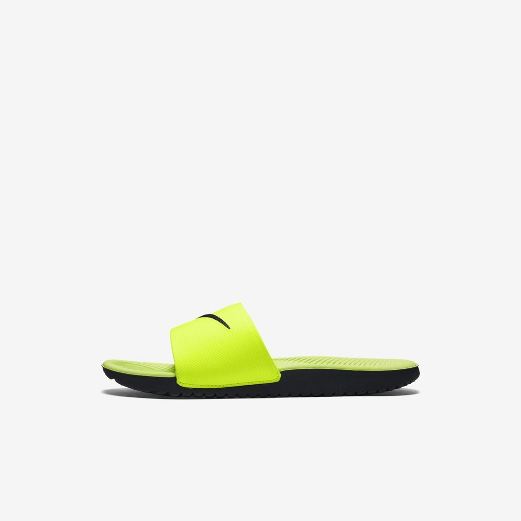 Nike Kid's Kawa Slide Slides Volt/Black - 819352-700-NIKE by Nike | Available at Niky's Sports