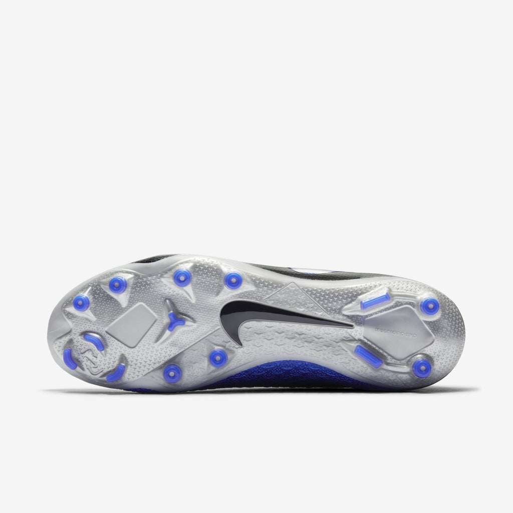 Phantom Vision Academy DF FG Soccer Cleats - Black/Metallic Silver/Racer Blue - AO3258-004-NIKE by Nike | Available at Niky's Sports