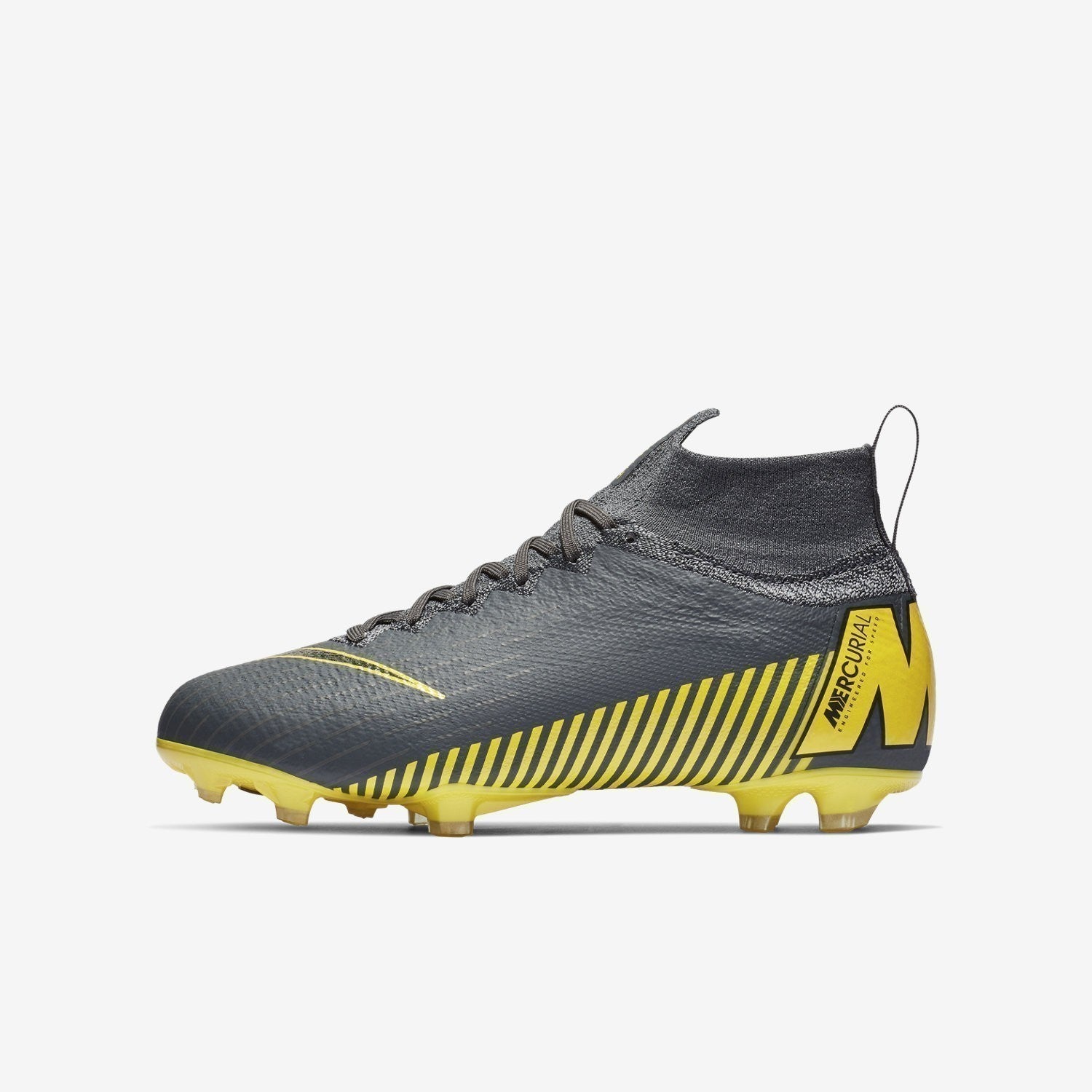 Kid s Superfly 6 Elite FG Soccer Cleats Dark Grey Dark Grey Black