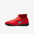 Kid's PhantomVSN Academy DF TF Soccer Shoes - Bright Crimson/Gym Red/Black/Metallic Silver - AO3292-600-NIKE by Nike | Available at Niky's Sports