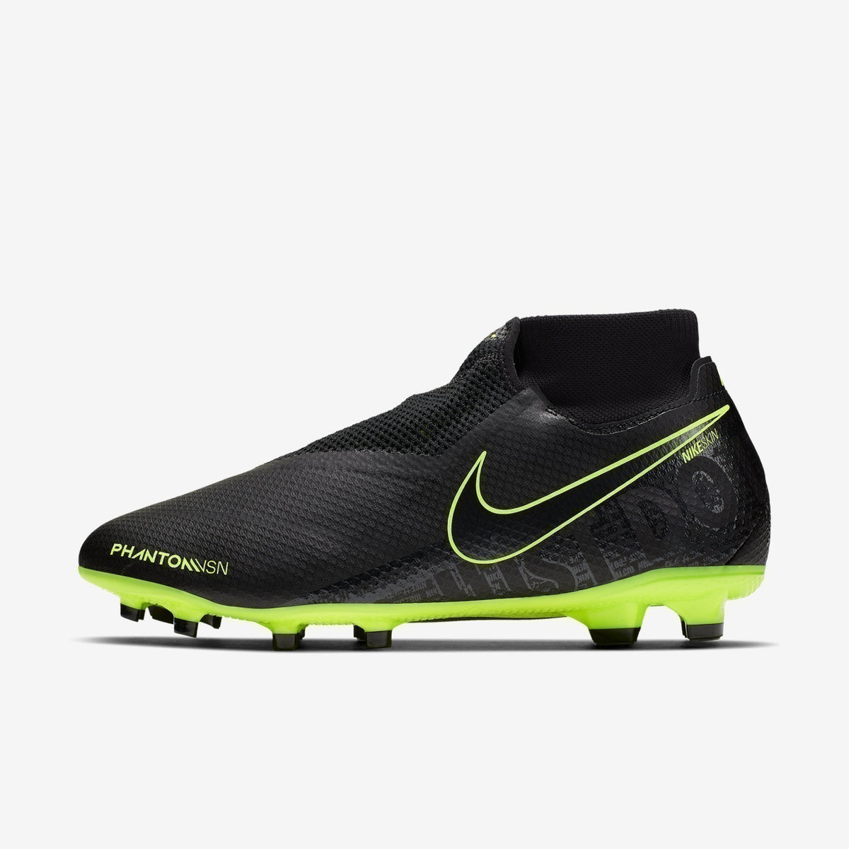 Men&#39;s Phantom Vision Pro Dynamic Fit FG Cleats - Black/Volt - AO3266-007-NIKE by Nike | Available at Niky&#39;s Sports