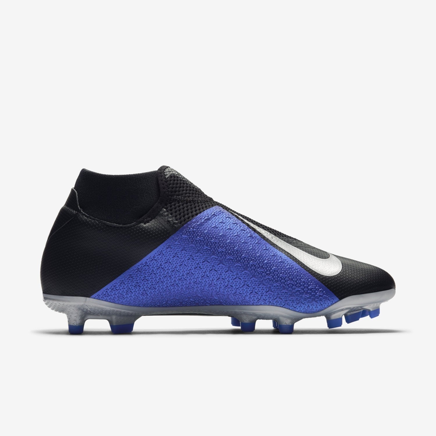Phantom Vision Academy DF FG Soccer Cleats - Black/Metallic Silver/Racer Blue - AO3258-004-NIKE by Nike | Available at Niky's Sports