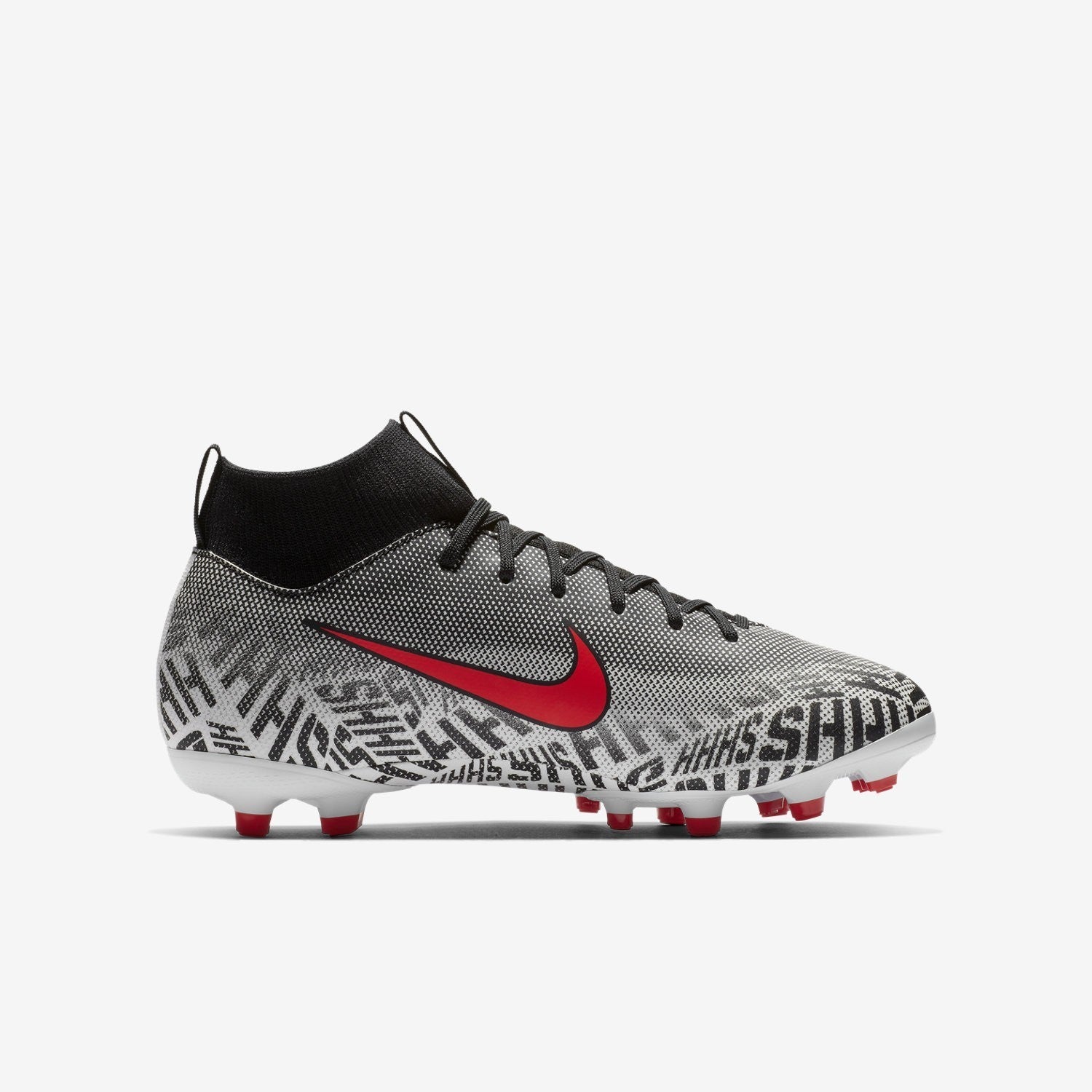 Kid s Neymar Jr. Superfly 6 Academy MG Soccer Cleats White Black Cha