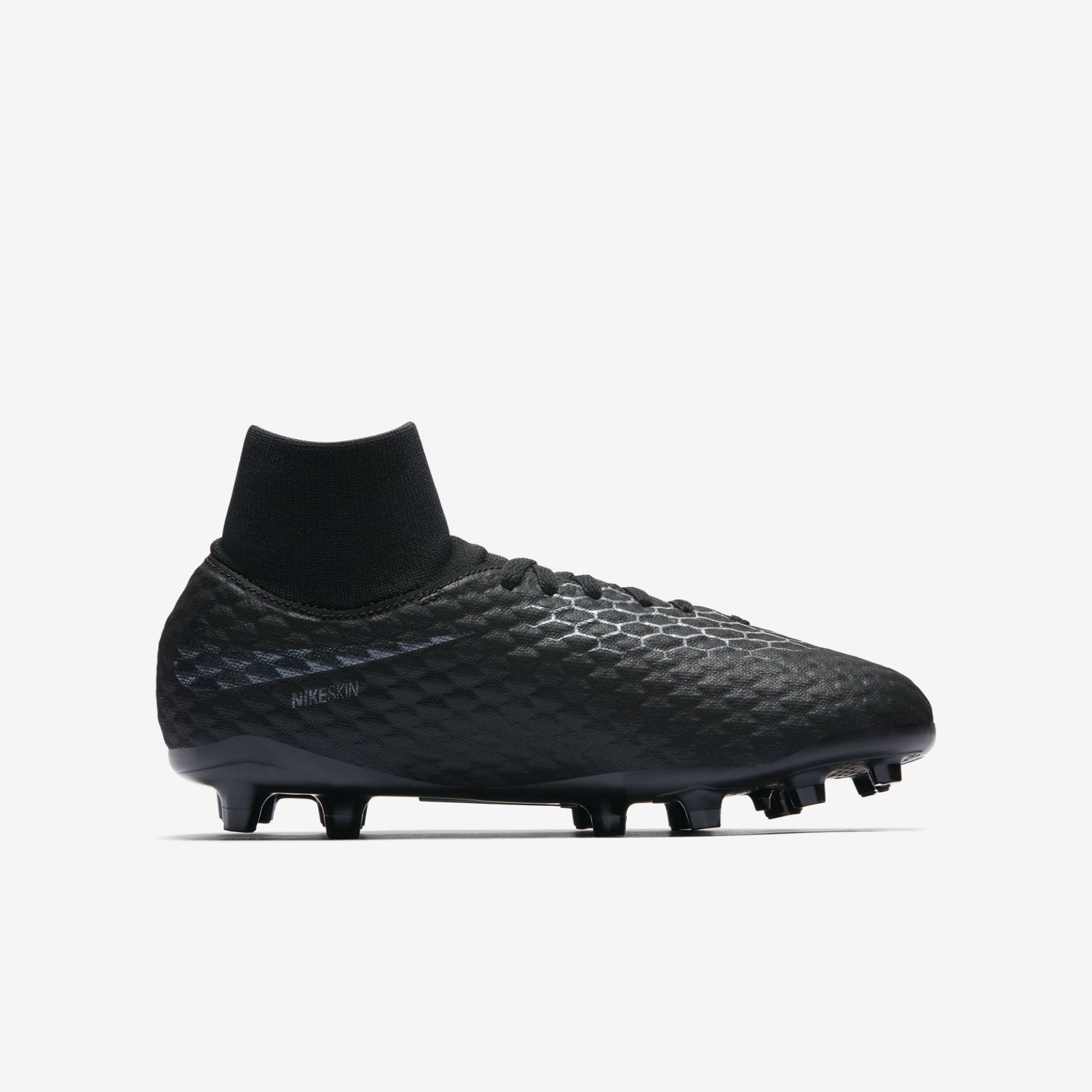 Kid's Hypervenom Phantom III Academy DF/FG Soccer Cleats - Black/Light Crimson - AH7287-001-NIKE by Nike | Available at Niky's Sports