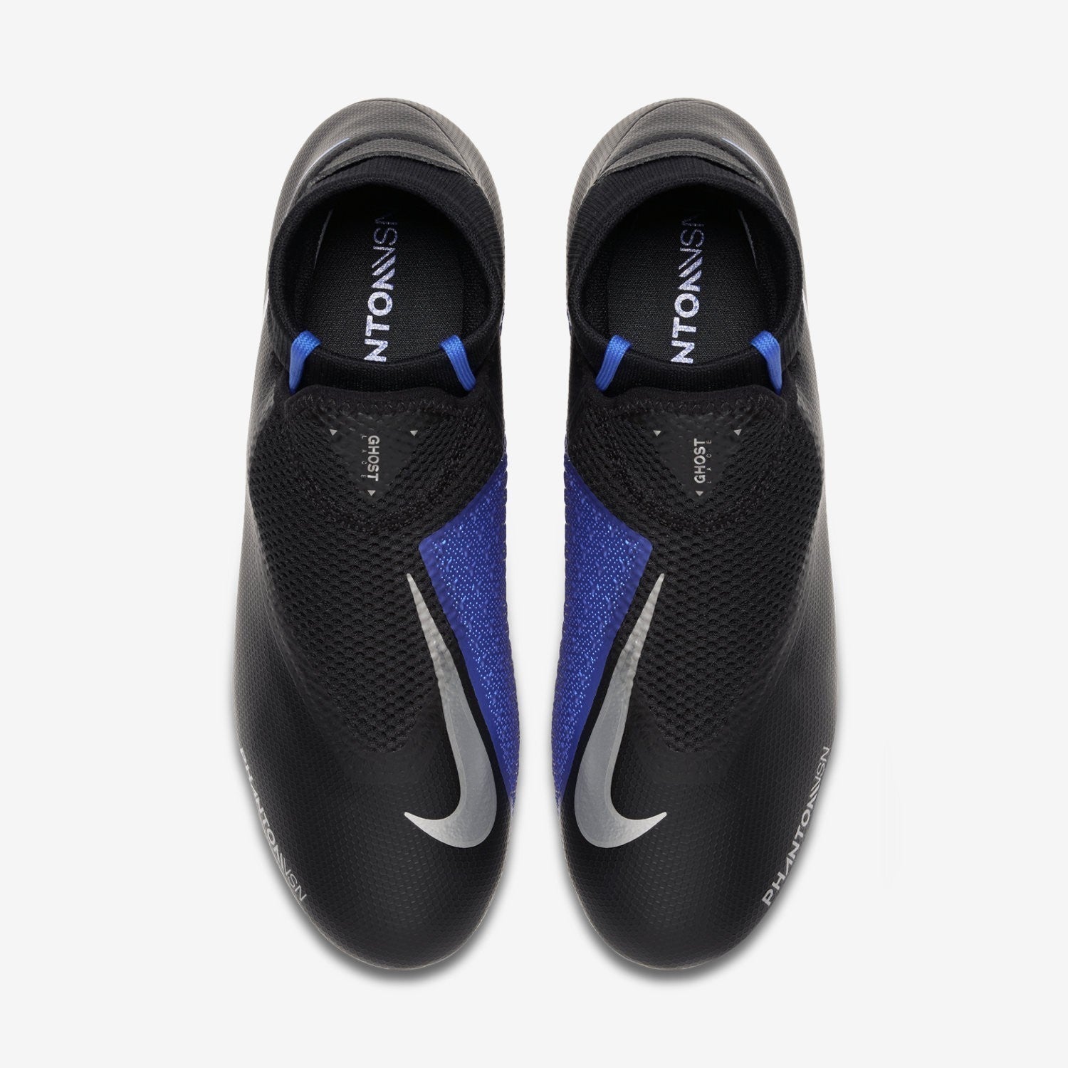 Phantom Vision Academy DF FG Soccer Cleats - Black/Metallic Silver/Racer Blue - AO3258-004-NIKE by Nike | Available at Niky's Sports