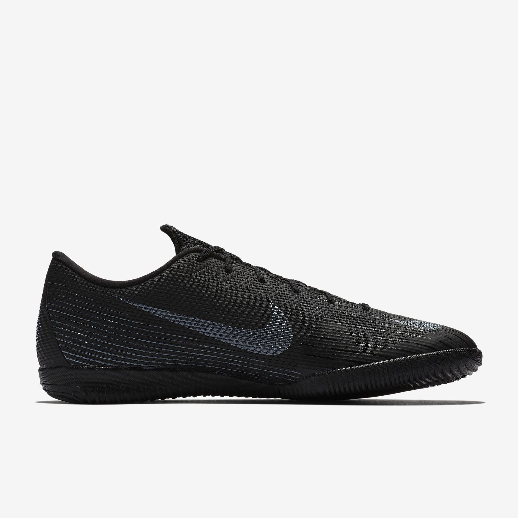 Men's Vapor 12 Academy Indoor Soccer Shoes - Black/Light Crimson - AH7383-001-NIKE by Nike | Available at Niky's Sports