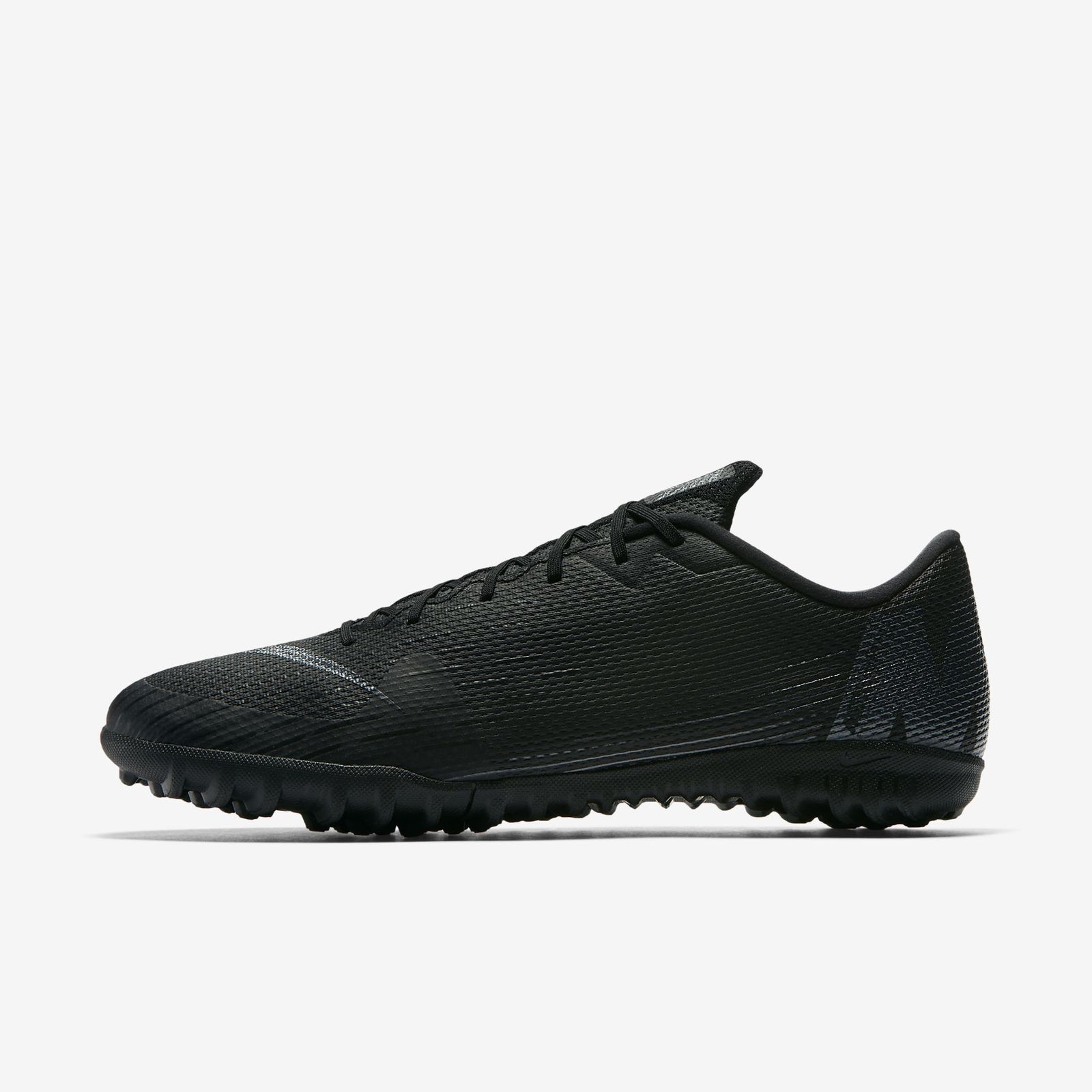 Men's MercurialX Vapor 12 Academy TF Soccer Shoes - Black/Light Crimson