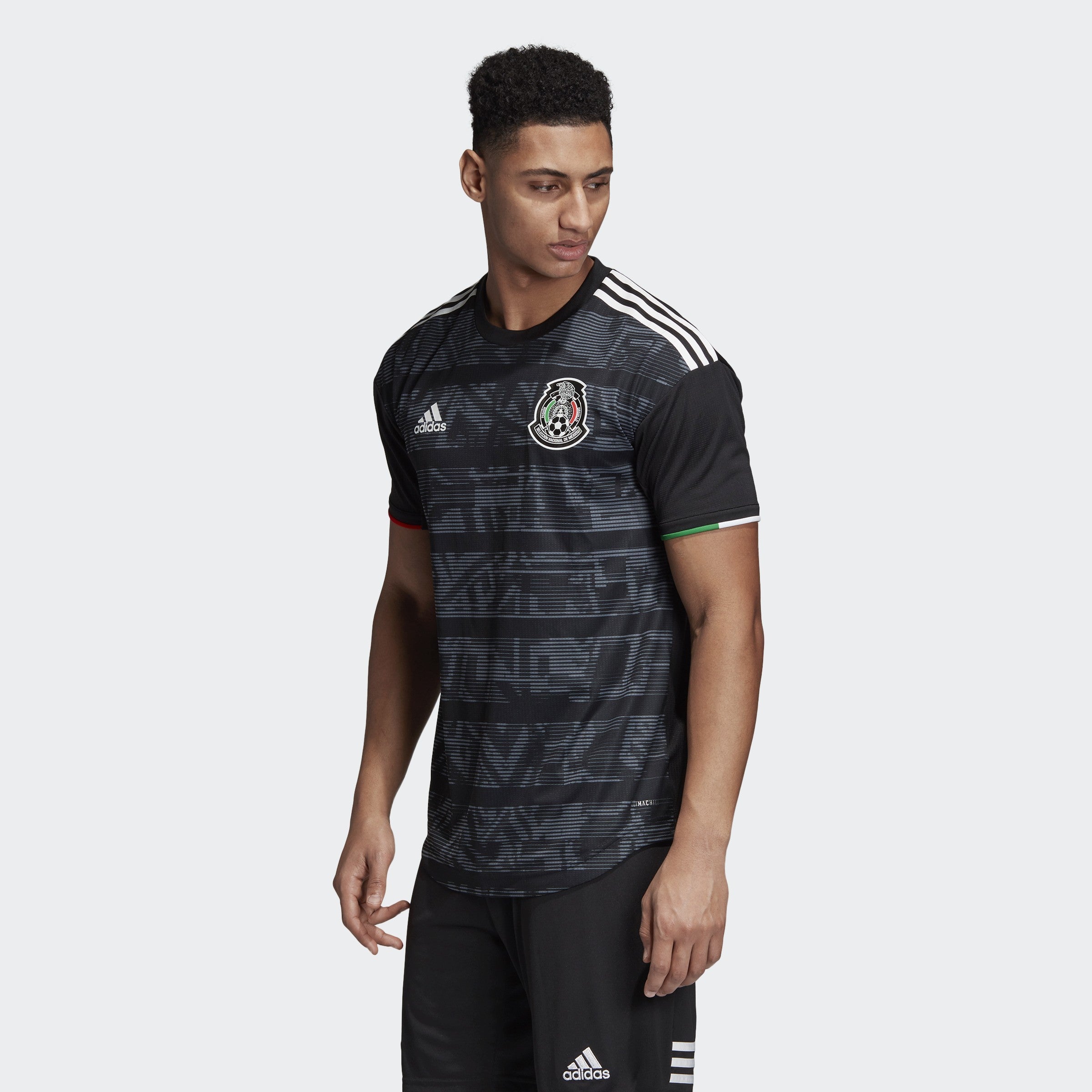 alto A tiempo a la deriva Men's Mexico 2019 Home Authentic Jersey - Black/White