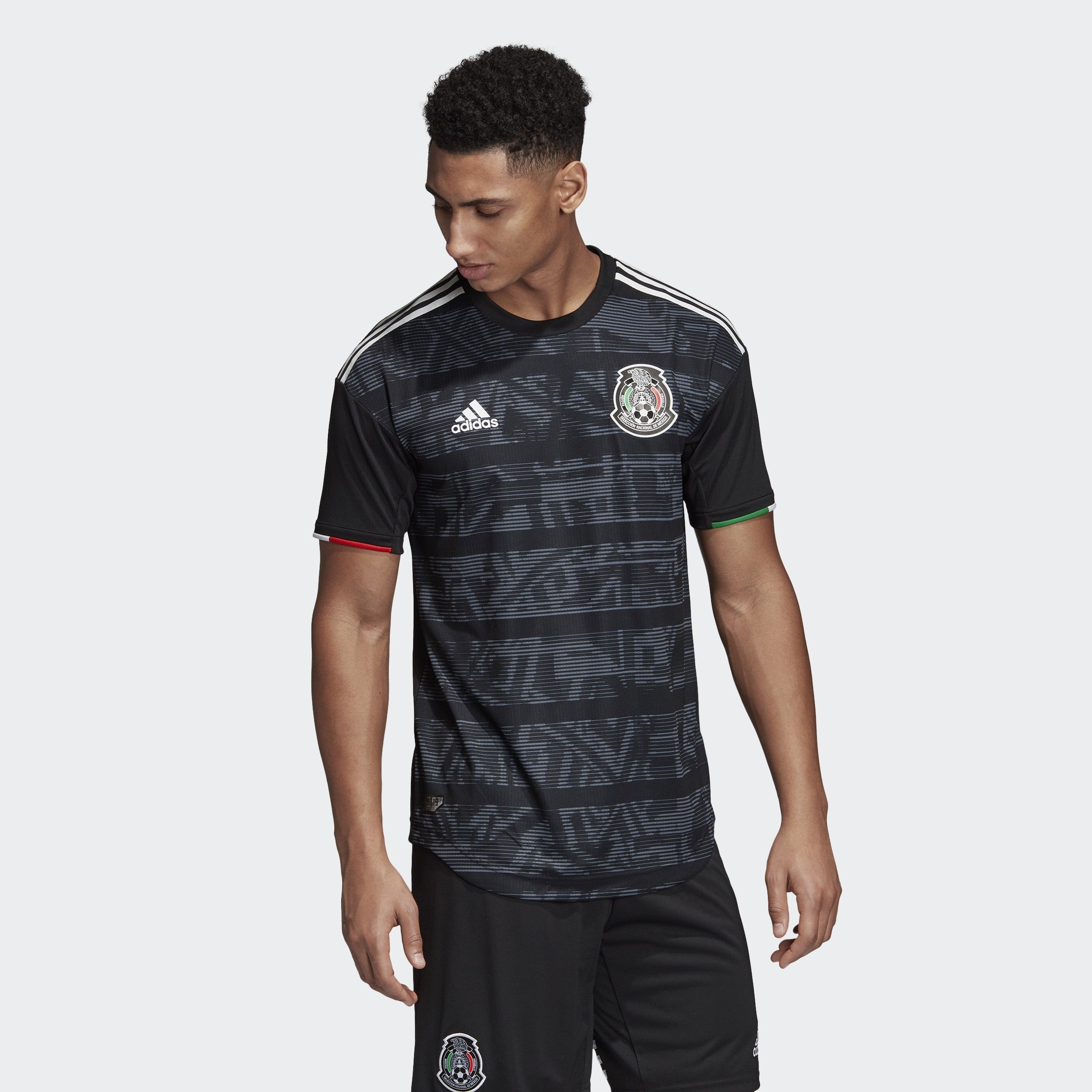 Men's Mexico 2019 Home Authentic Jersey - Black/White - FJ4428-ADIDAS by Adidas | Available at Niky's Sports