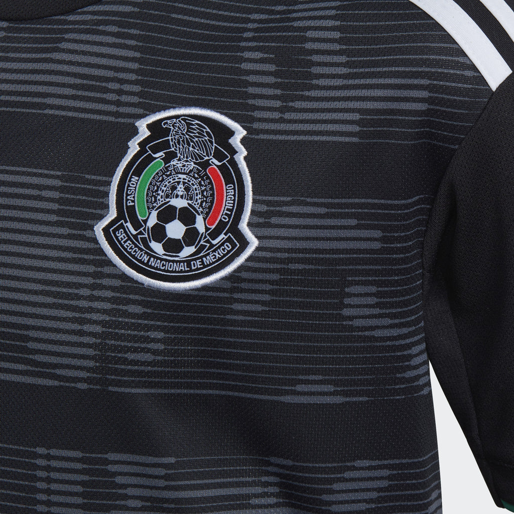 Kid's Mexico 2019 Home Jersey - Black/White