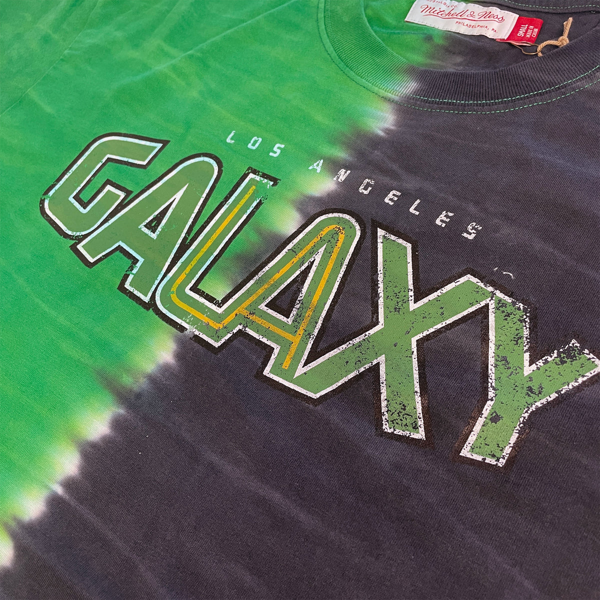 Mitchell & Ness LA Galaxy Since 96 Tie Dye Shirt Men's - TCRW4428-LAGYYPPPGNB-MITCHELL & NESS by Mitchell & Ness | Available at Niky's Sports