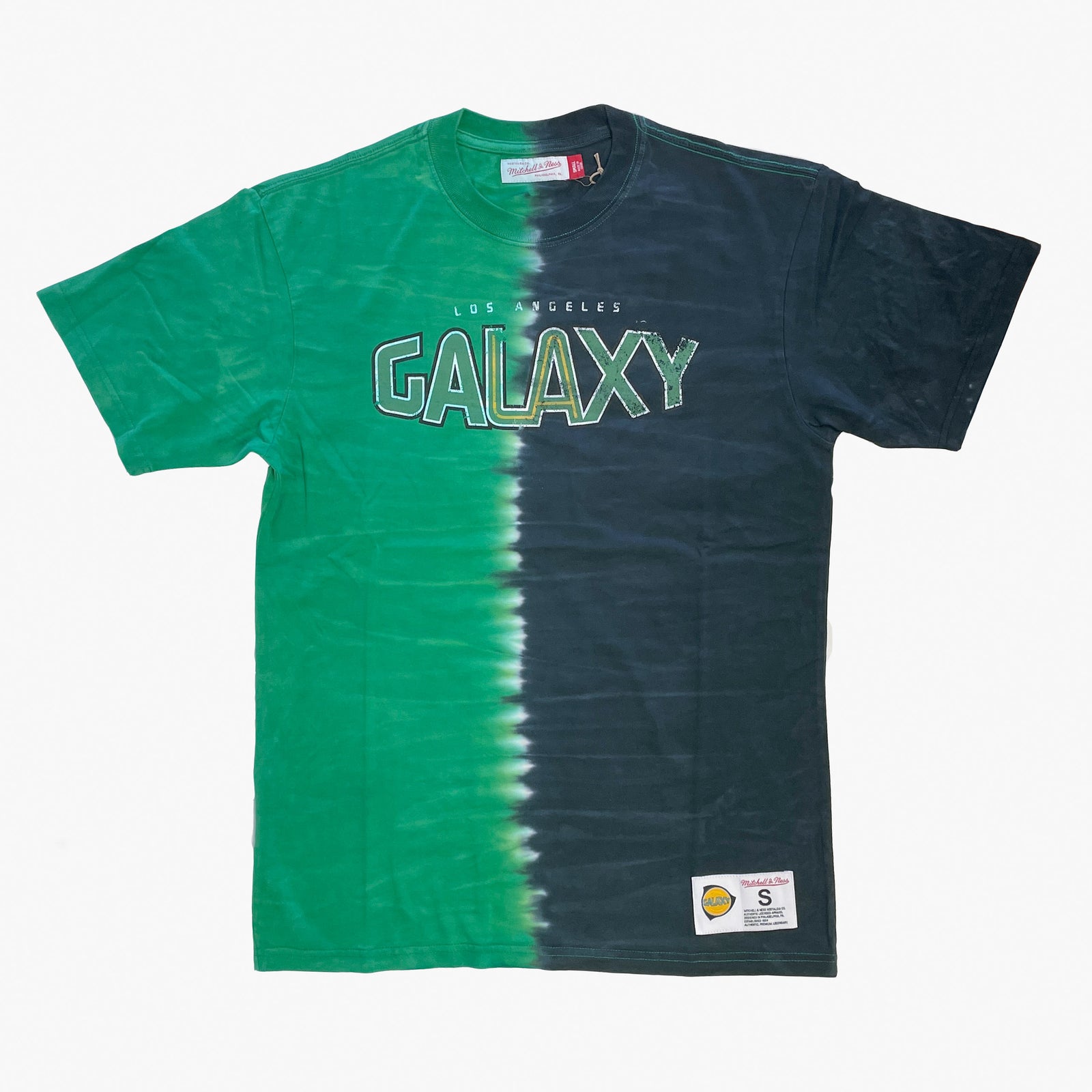 Mitchell & Ness LA Galaxy Since 96 Tie Dye Shirt Men's - TCRW4428-LAGYYPPPGNB-MITCHELL & NESS by Mitchell & Ness | Available at Niky's Sports