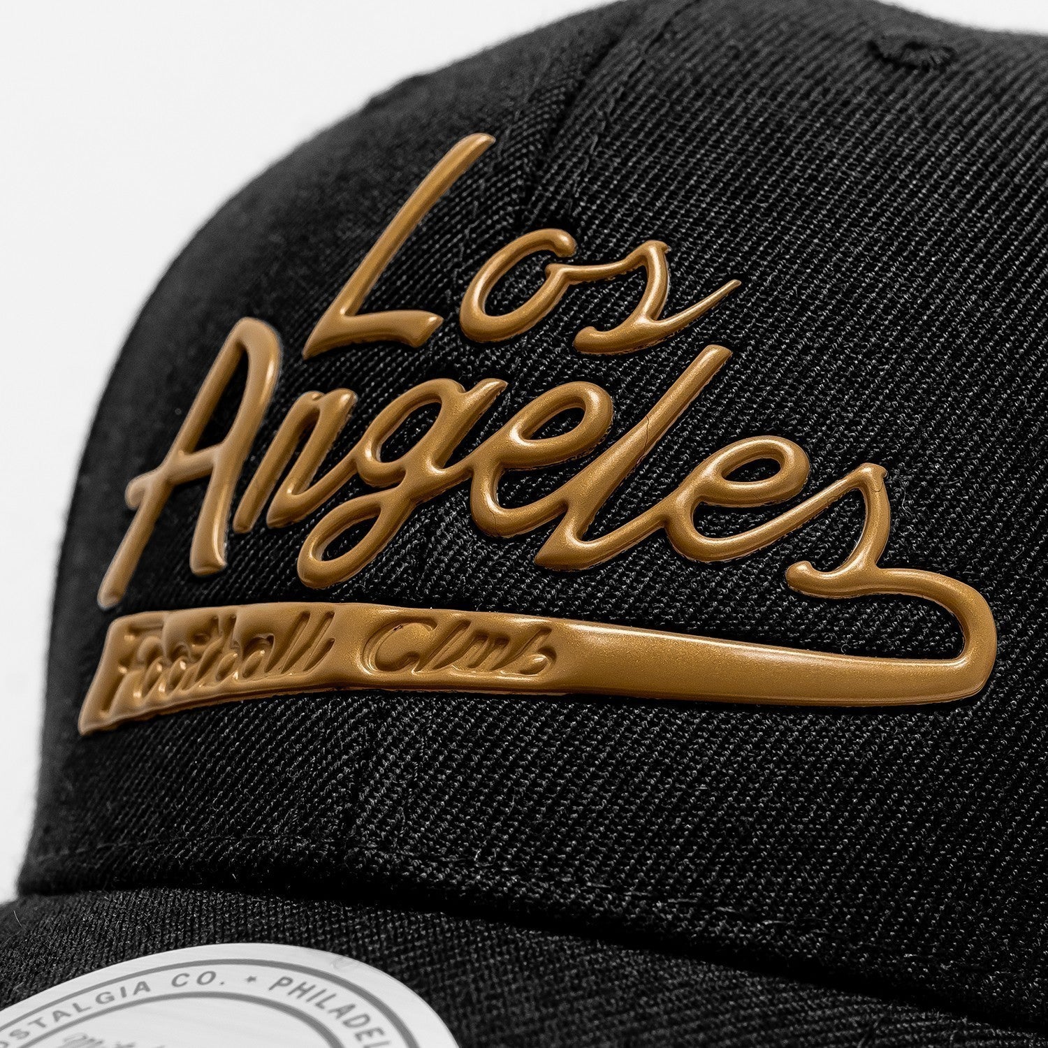 LAFC Flat Script Snapback - Black/Gold