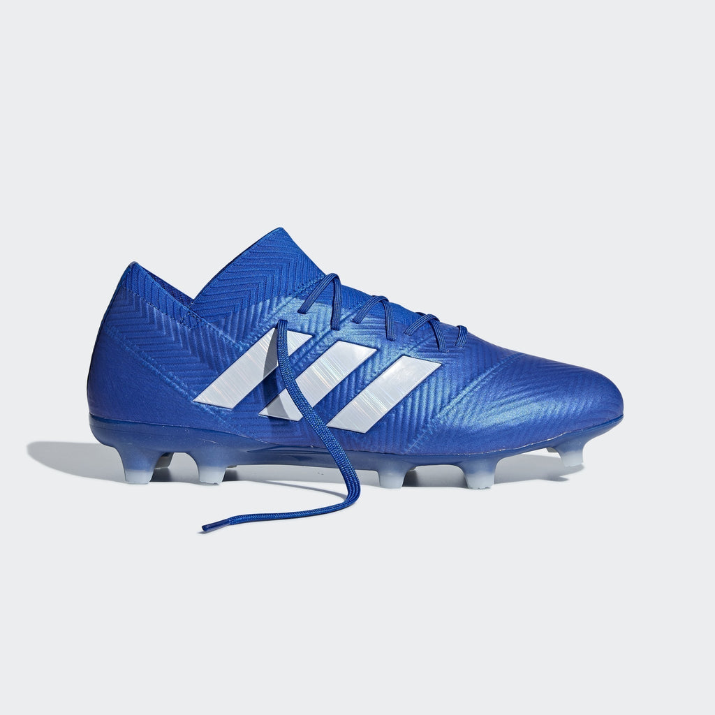 Nemeziz 18.1 FG Soccer Cleats - White/Black/Blue