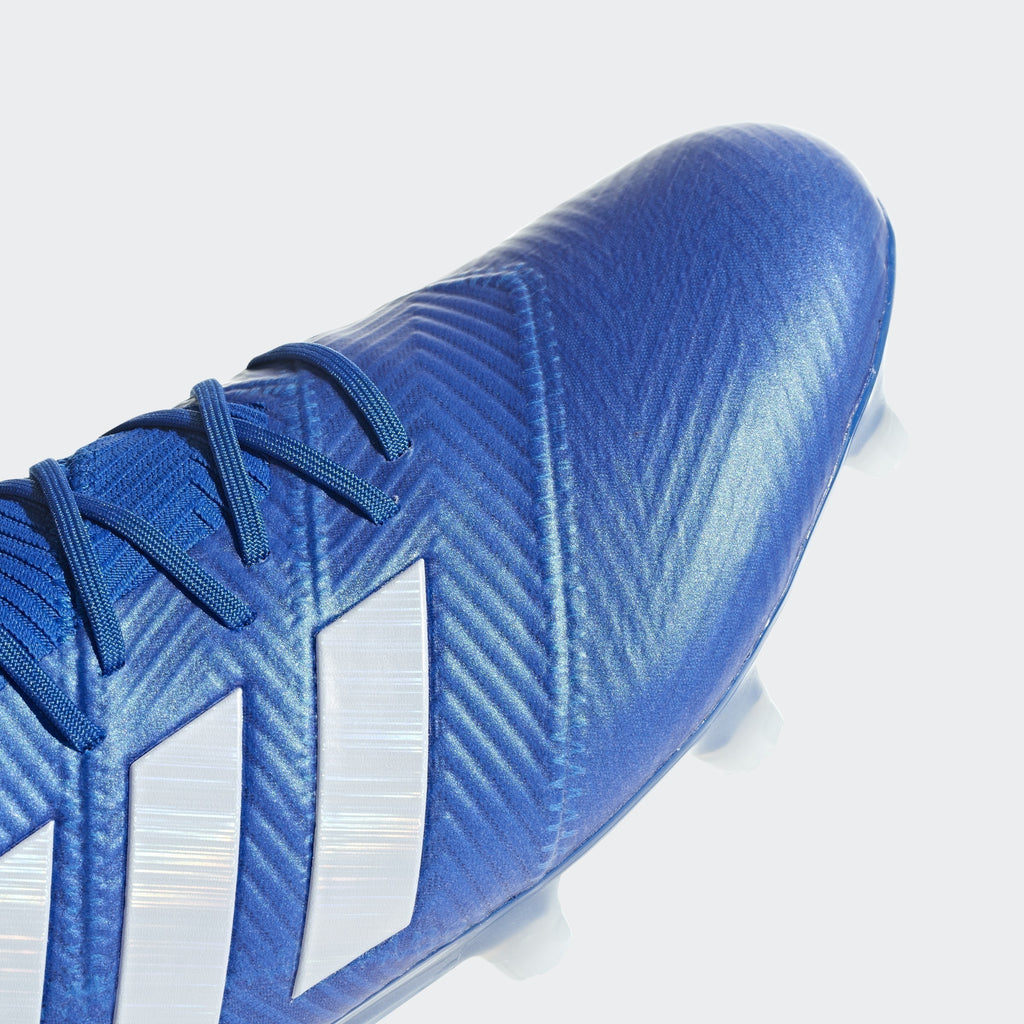 Nemeziz 18.1 FG Soccer Cleats - White/Black/Blue